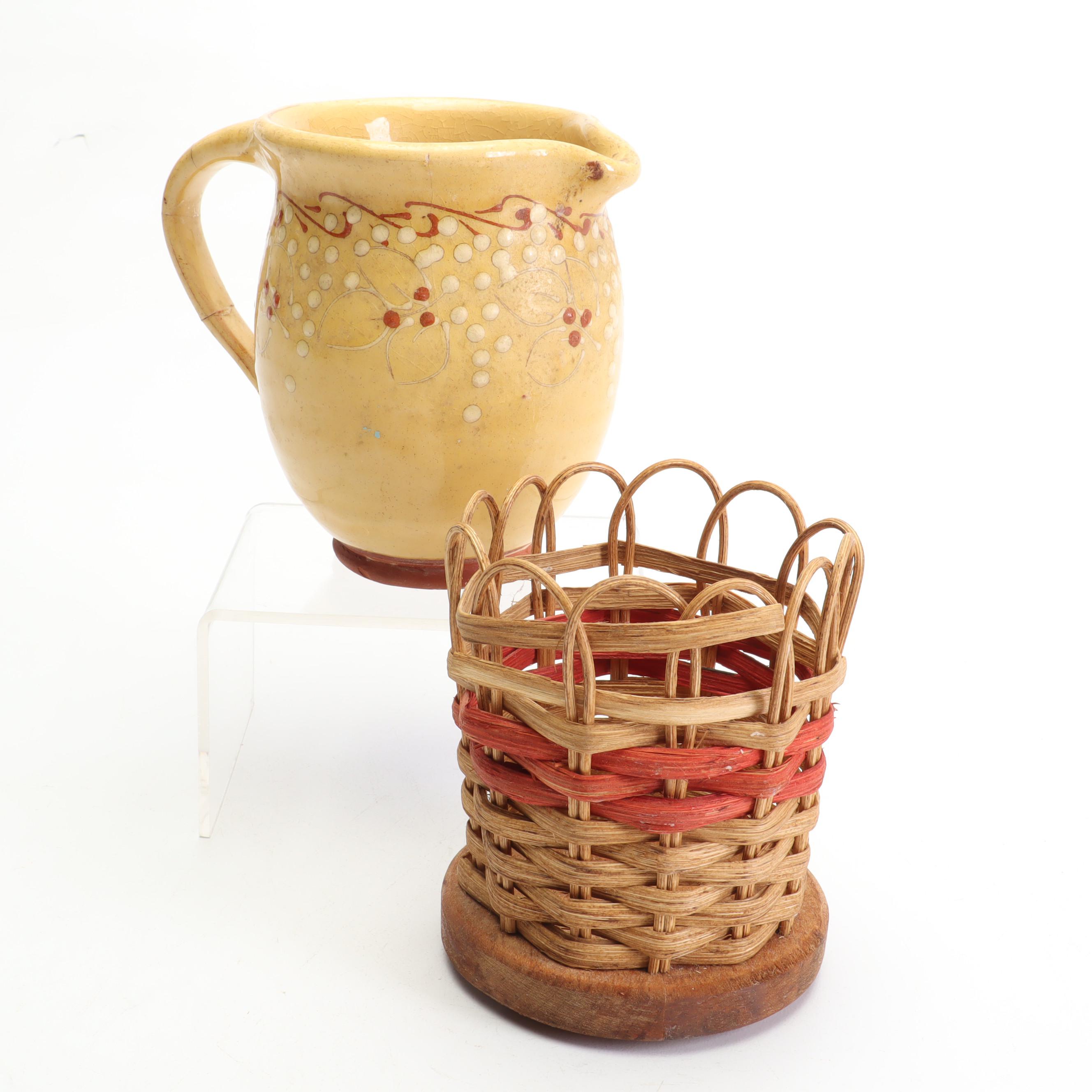 Antique German Spice Cabinet with Porcelain Handles and French Kitchen Decor