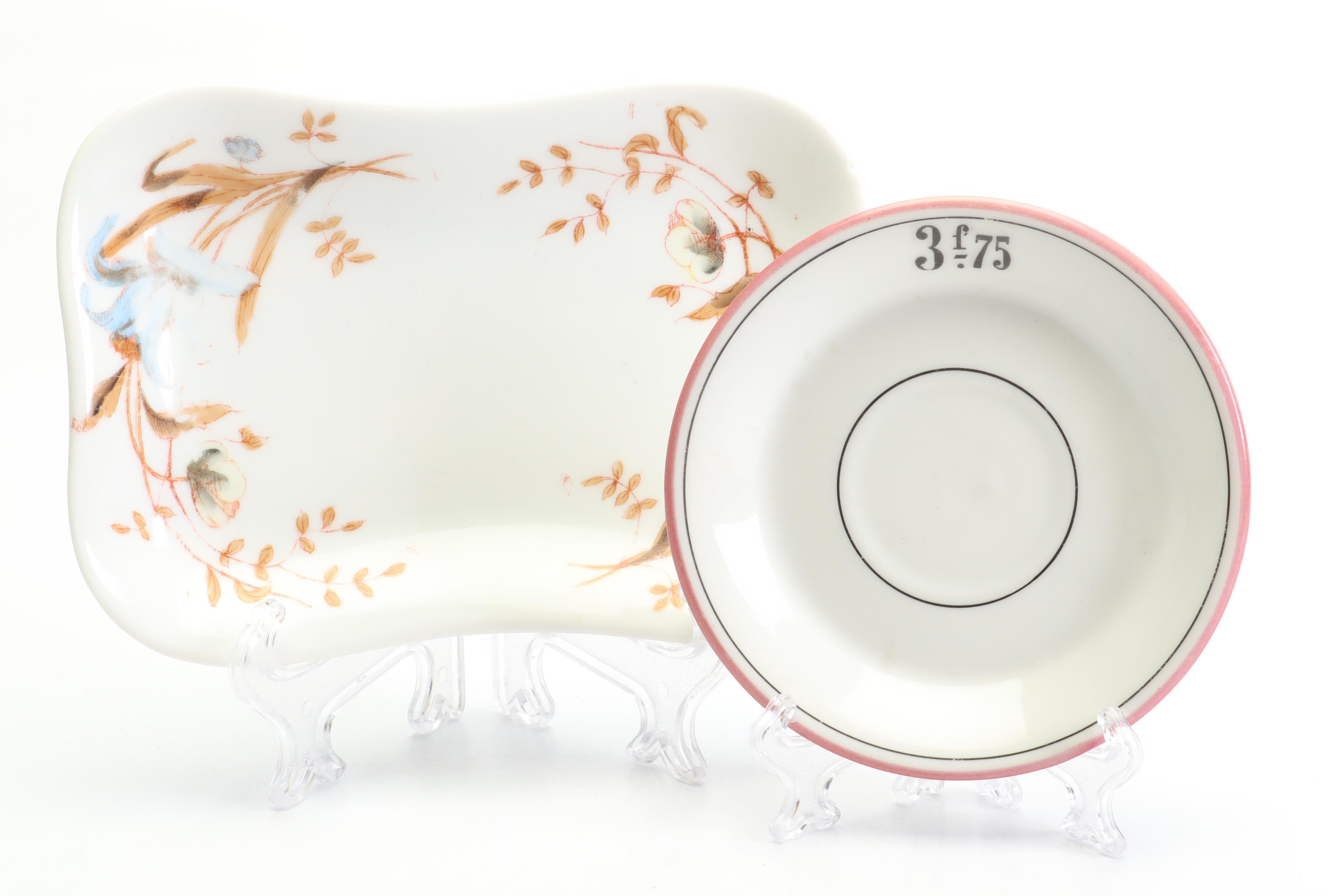 Antique German Spice Cabinet with Porcelain Handles and French Kitchen Decor