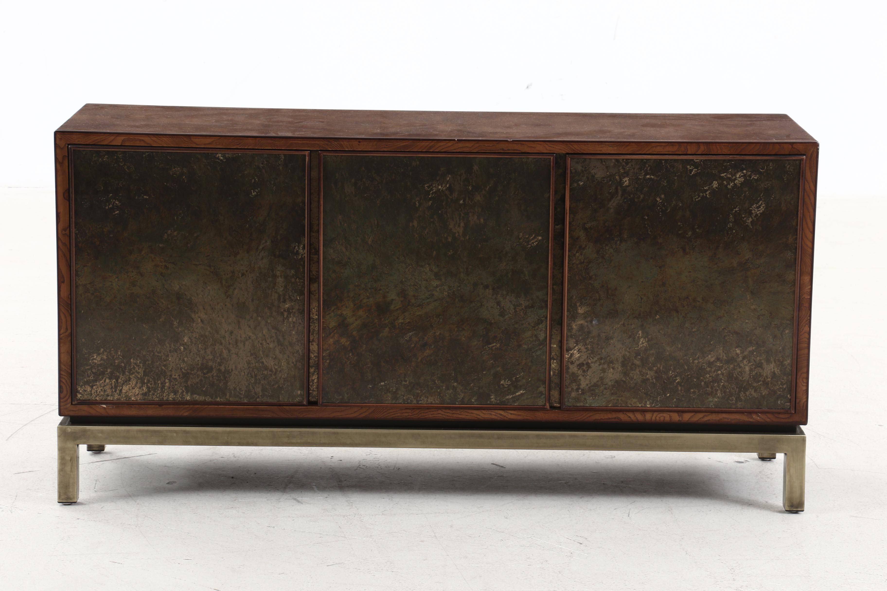 John Widdicomb Burl Wood Credenza, Mid-20th Century