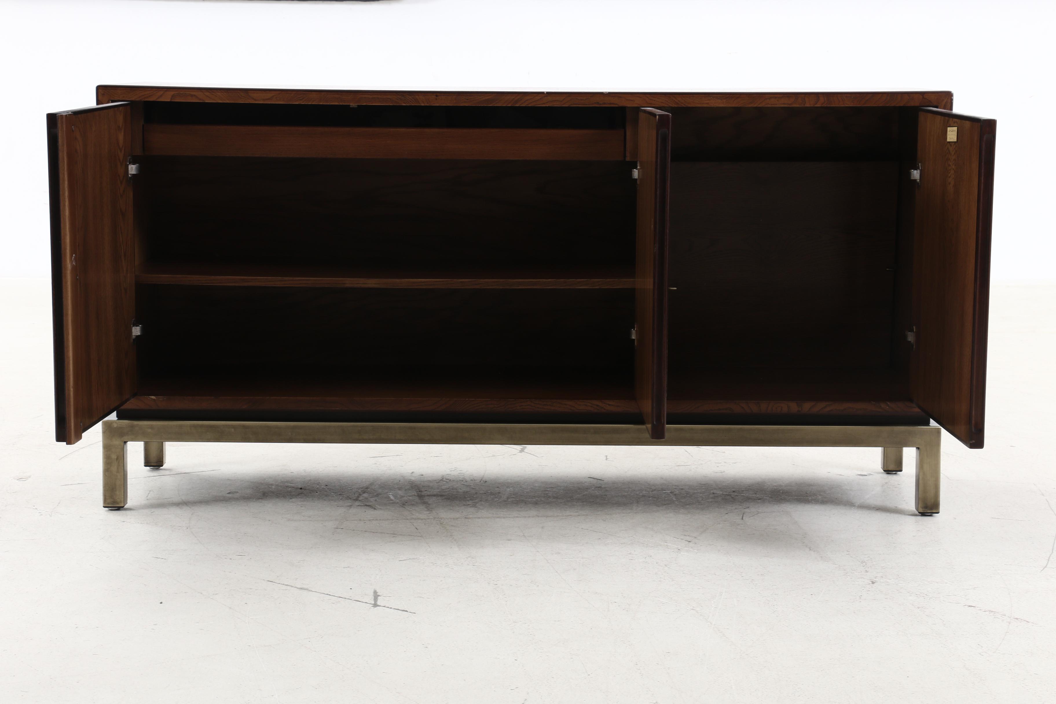 John Widdicomb Burl Wood Credenza, Mid-20th Century