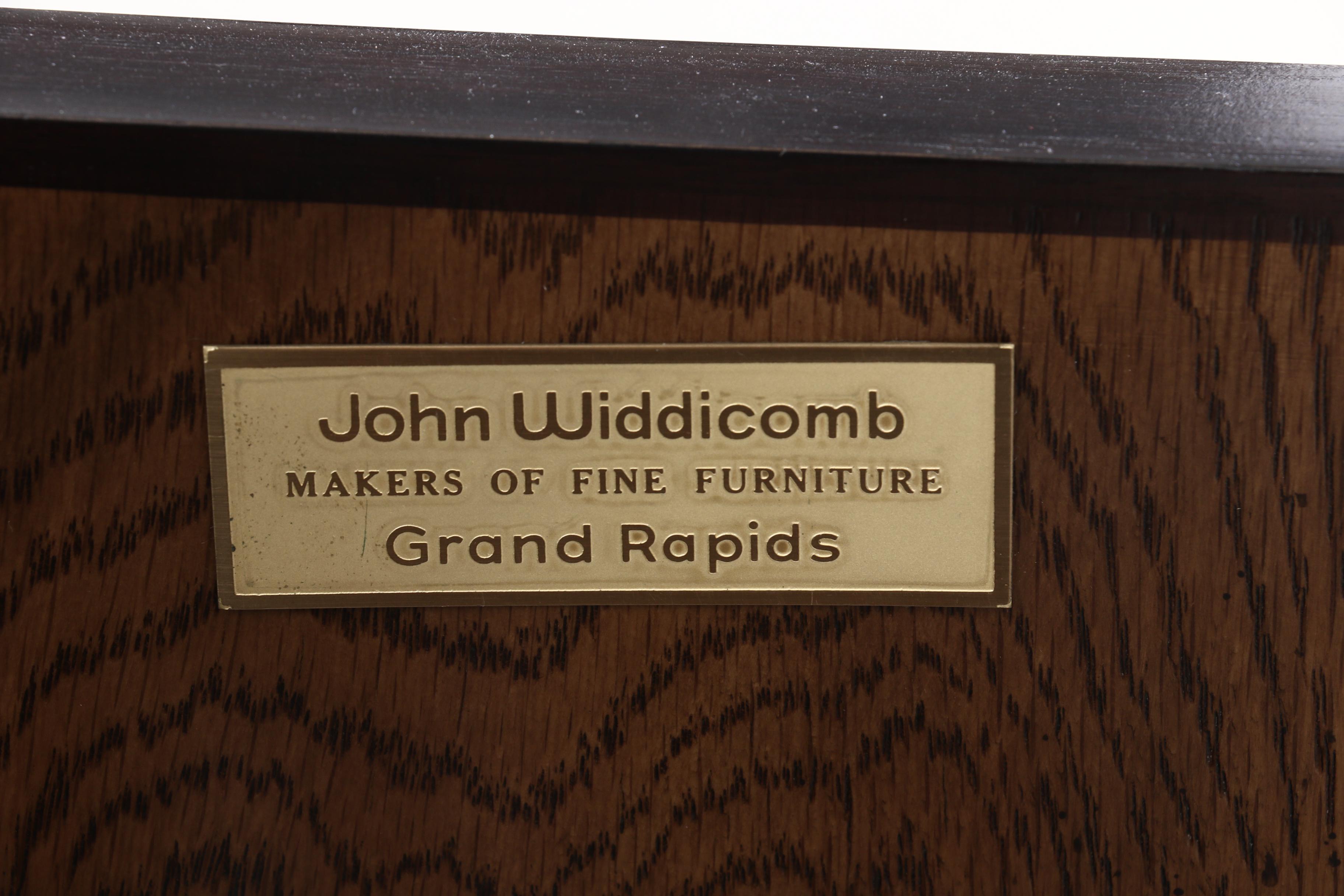 John Widdicomb Burl Wood Credenza, Mid-20th Century
