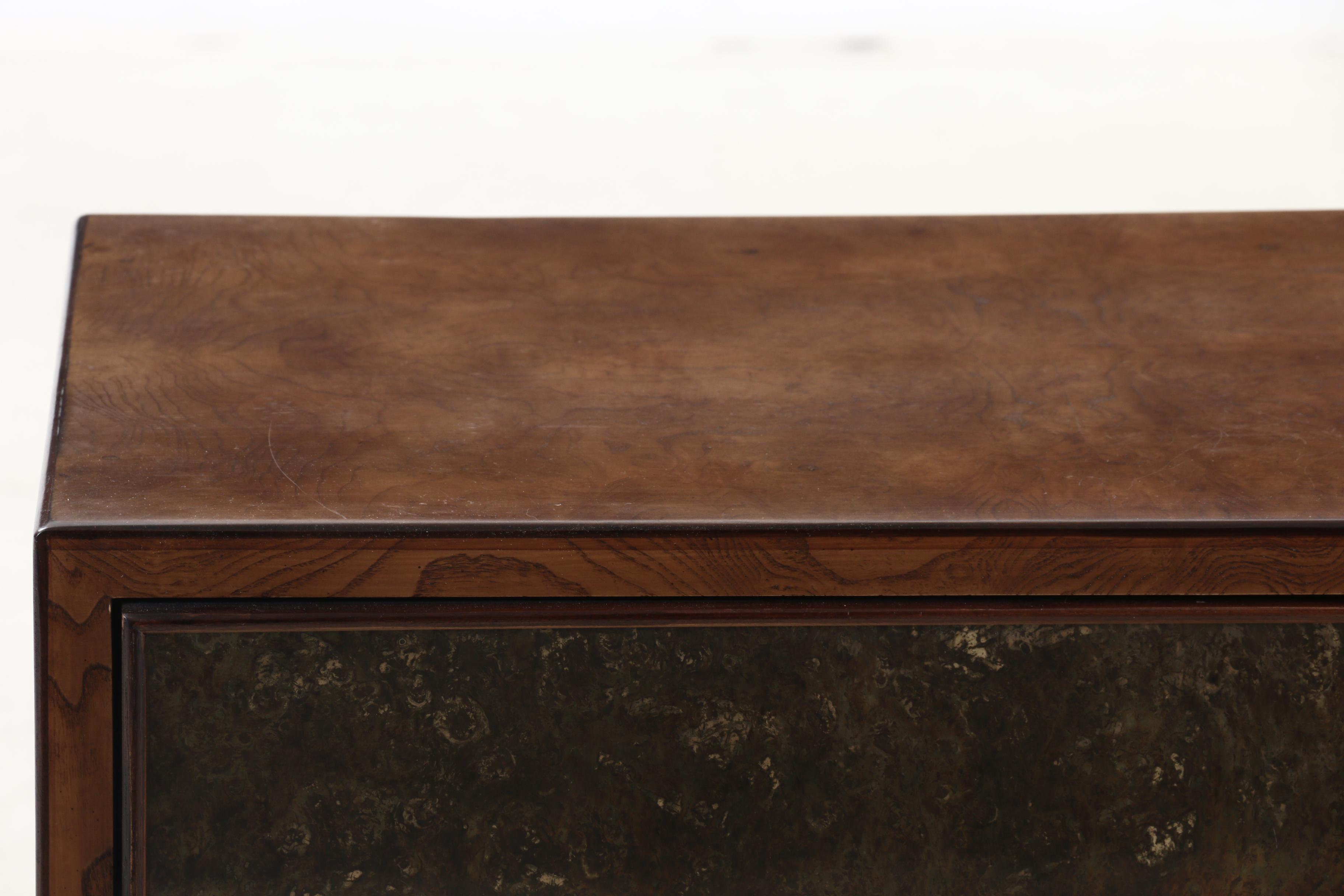 John Widdicomb Burl Wood Credenza, Mid-20th Century