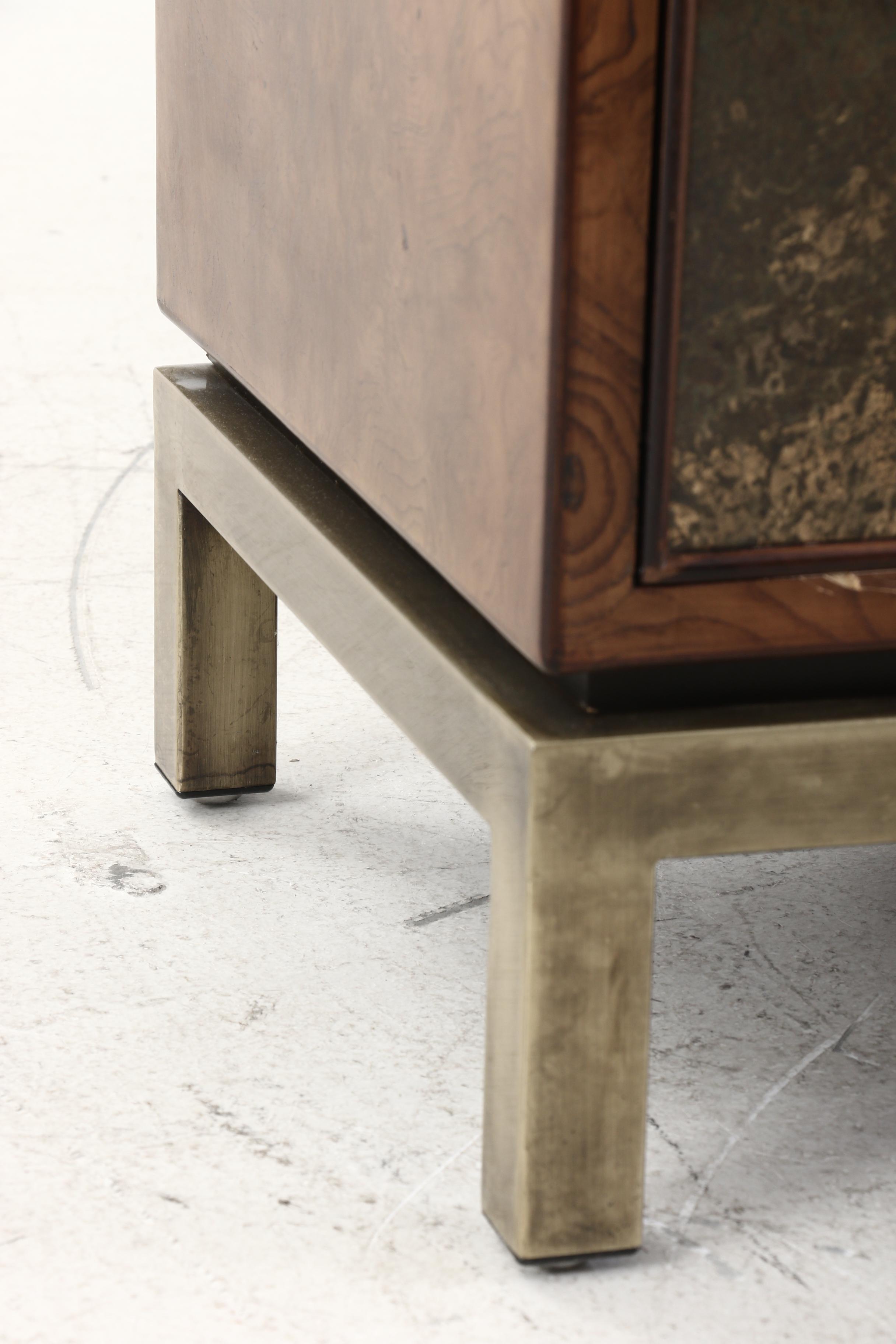 John Widdicomb Burl Wood Credenza, Mid-20th Century