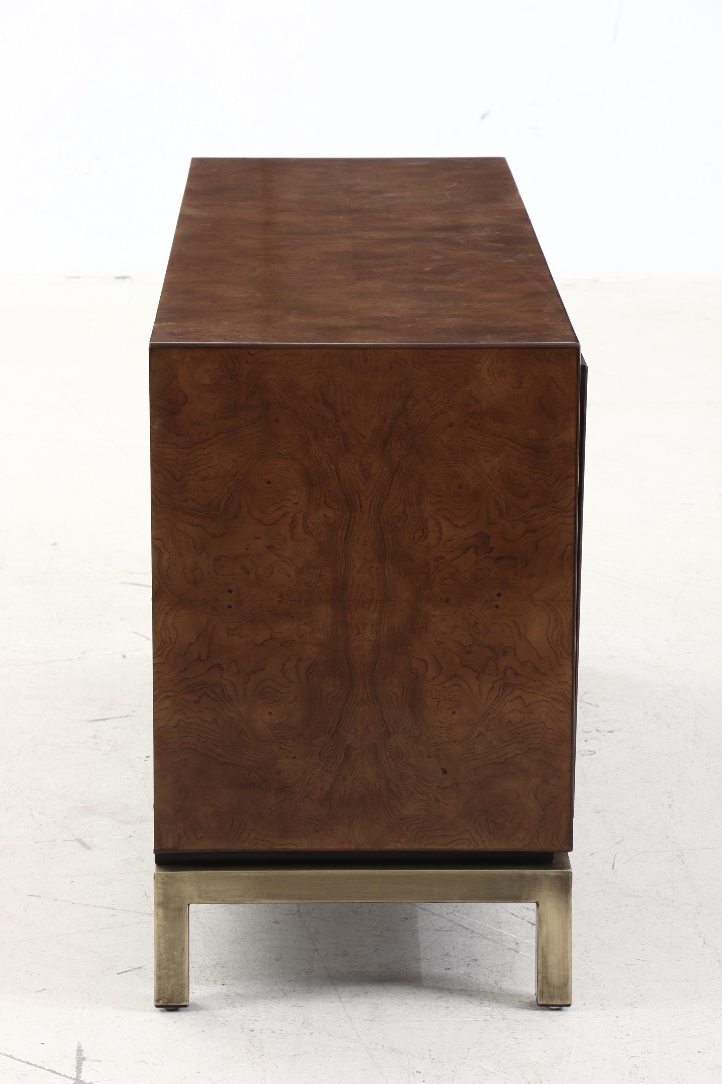John Widdicomb Burl Wood Credenza, Mid-20th Century