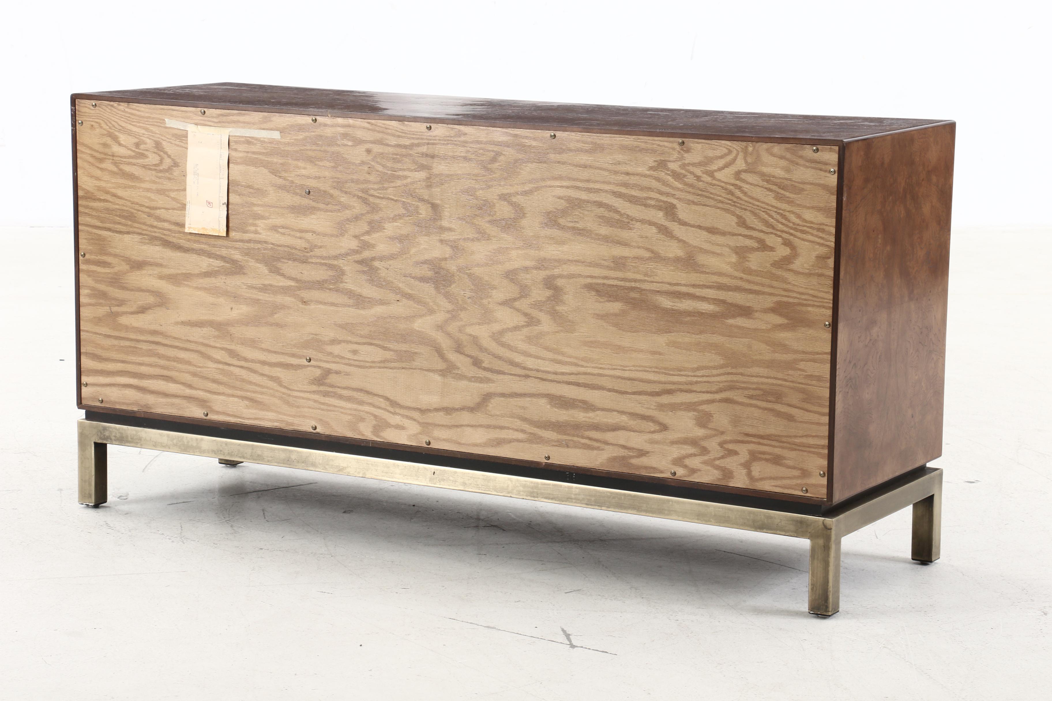 John Widdicomb Burl Wood Credenza, Mid-20th Century
