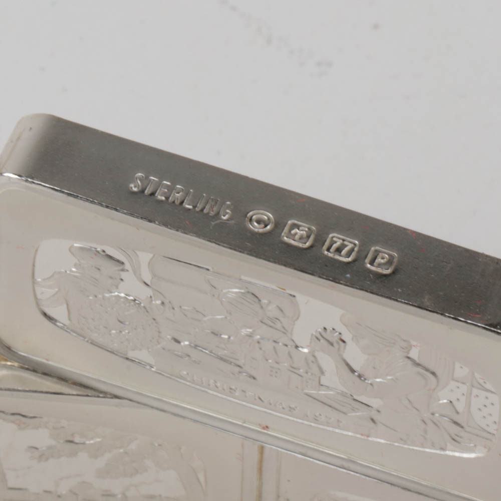 1975 - 1979 Franklin Mint Sterling Silver Christmas Ingots