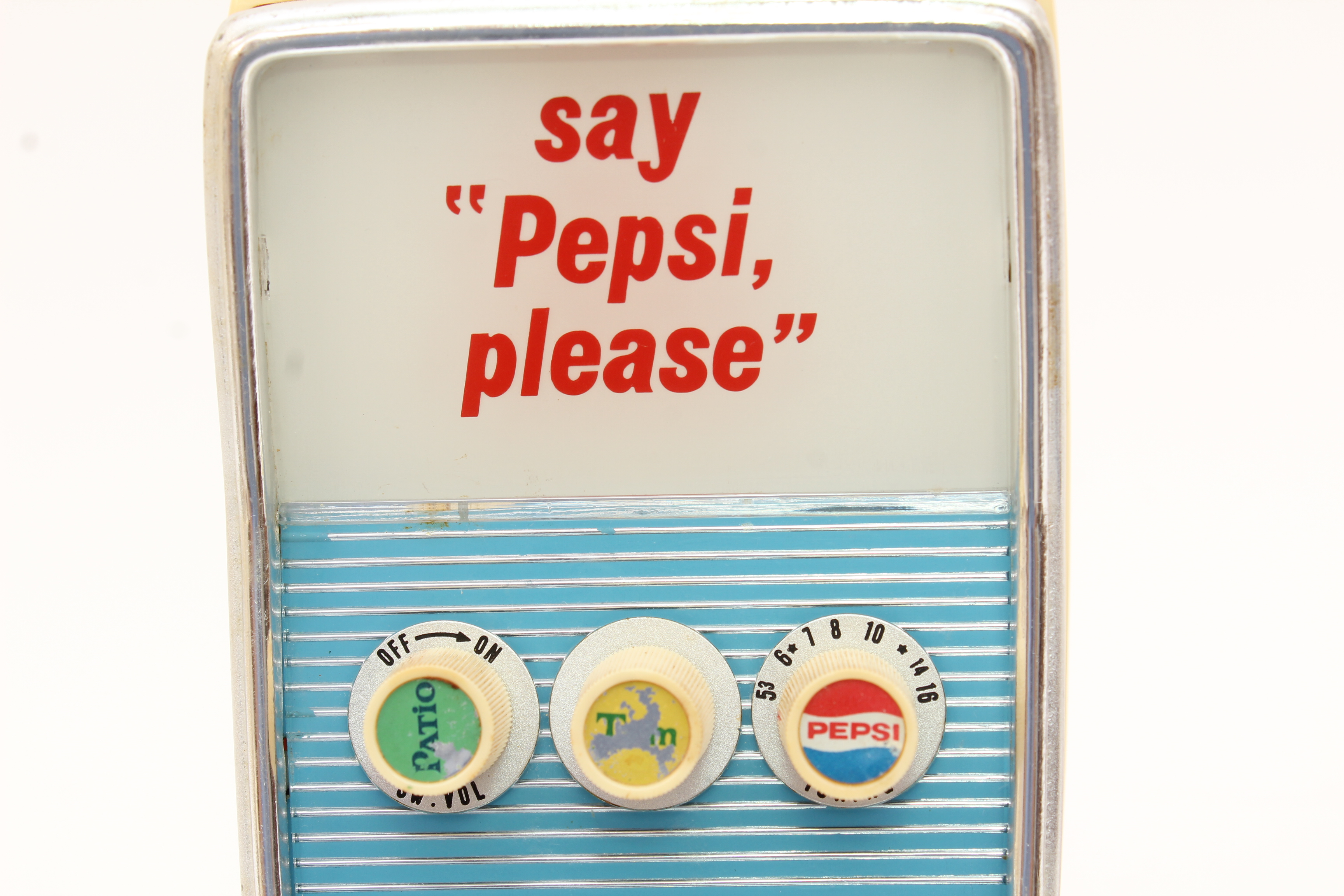 1960's Pepsi Dispenser Style Transistor Radio and Buddy L Cola Toy Truck