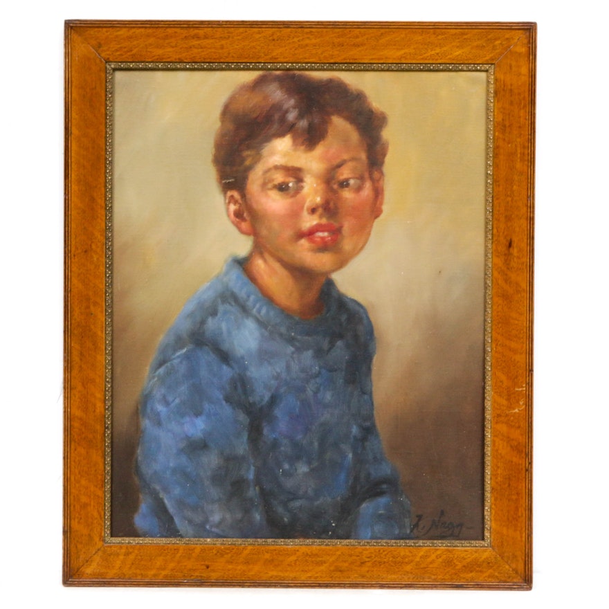 Karoly Nagy Portrait Oil Painting