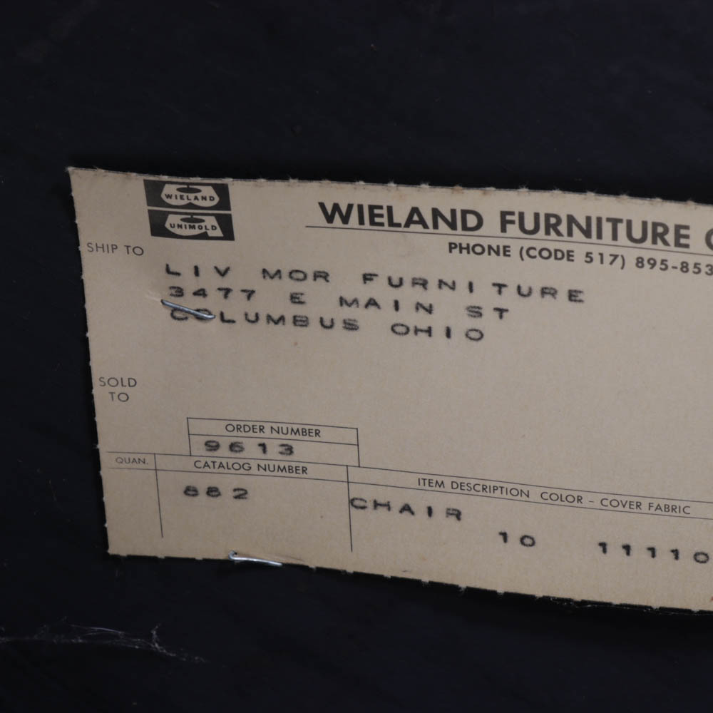 Mid Century Modern Wieland Furniture Co. Triangle Lounge Chair