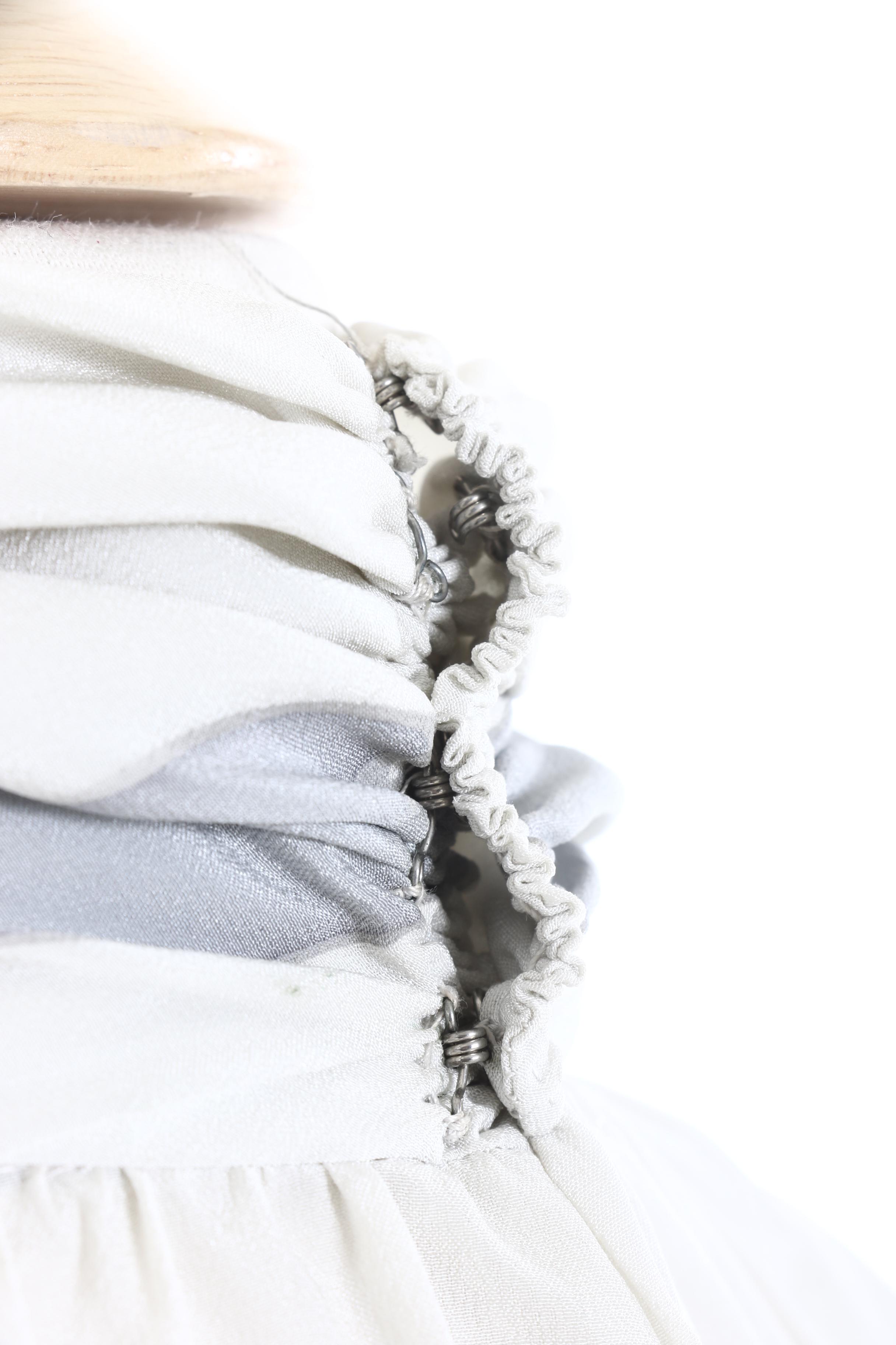 Karl Lagerfeld Designed Chloé Hand-Stenciled Silk Maxi Dress, 1970s Vintage