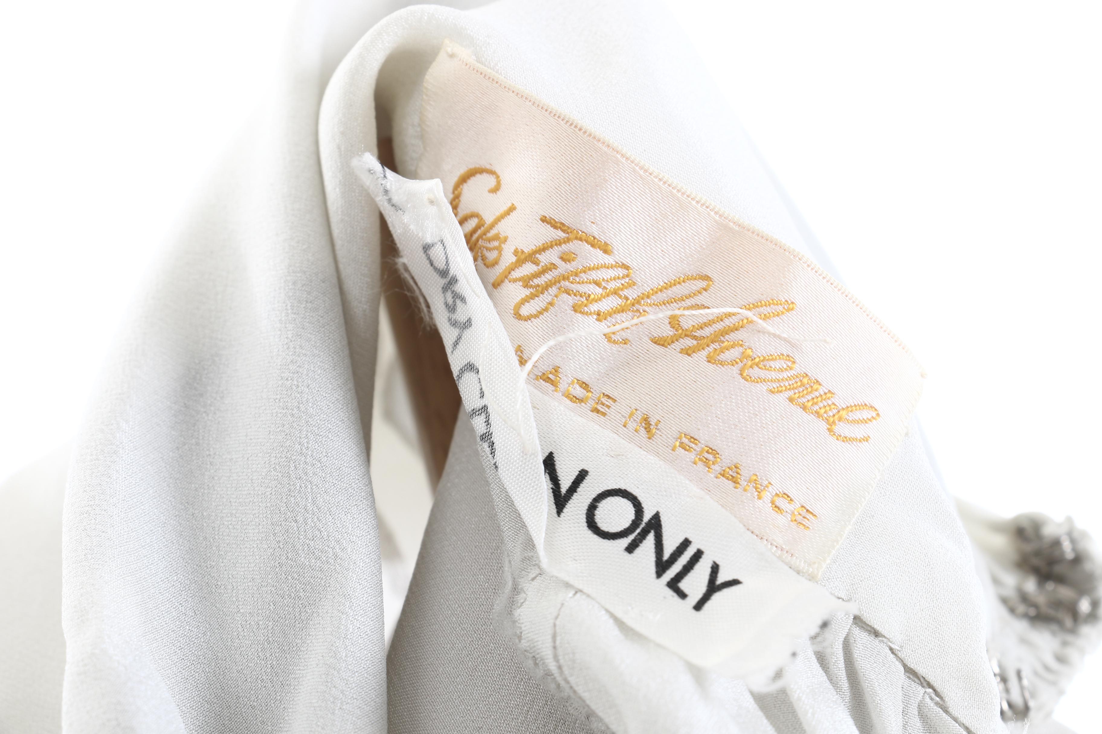 Karl Lagerfeld Designed Chloé Hand-Stenciled Silk Maxi Dress, 1970s Vintage