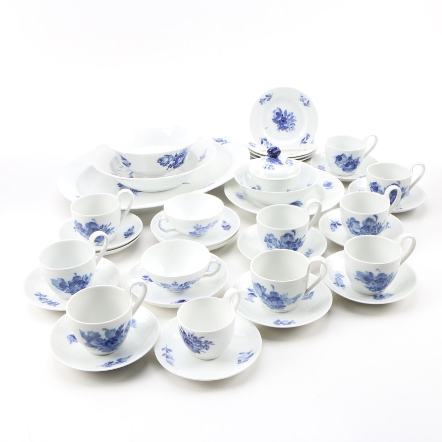 Royal Copenhagen "Blue Flowers Braided" and "Blue Flowers" Porcelain Dinnerware