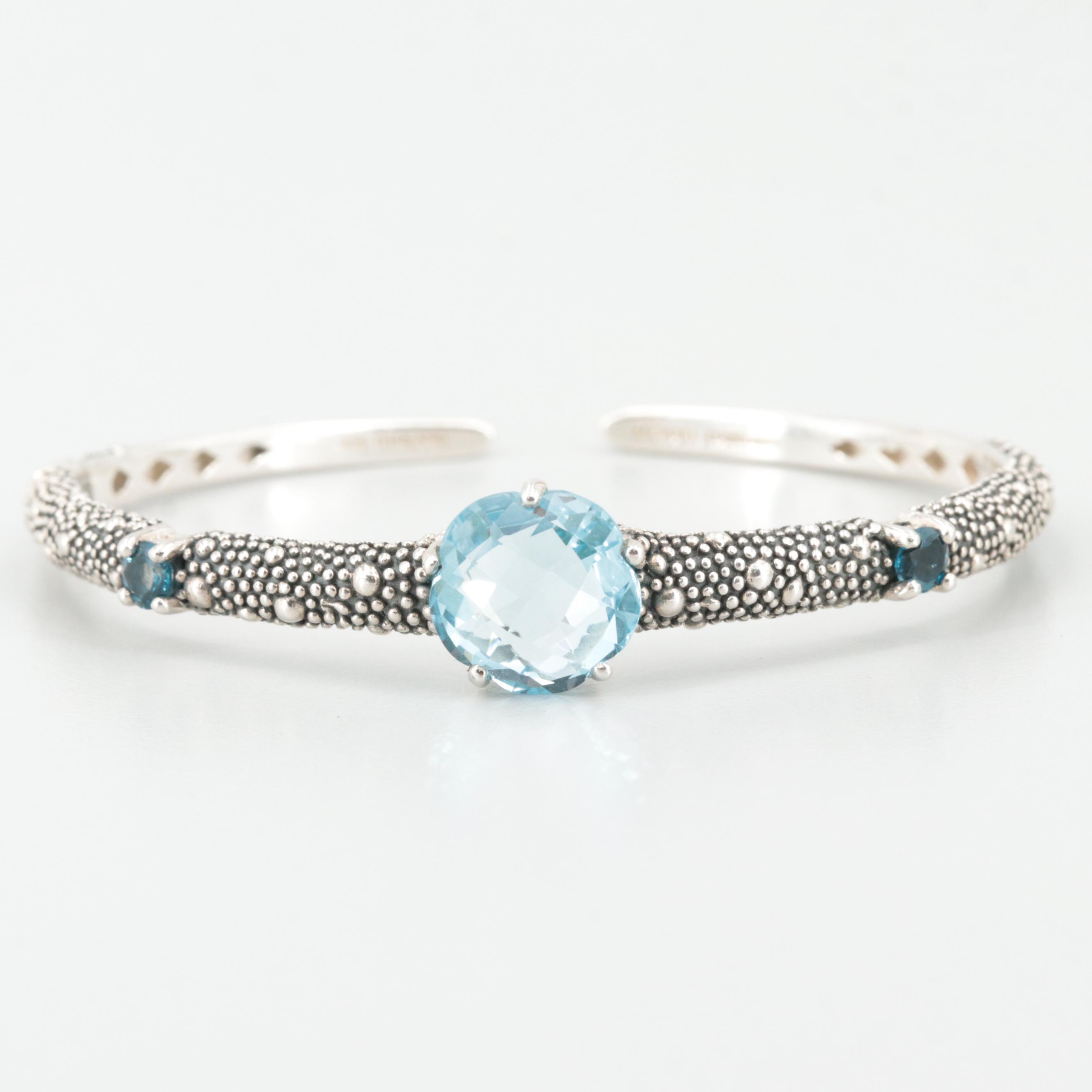 Michael Dawkins Sterling Silver Topaz Bracelet