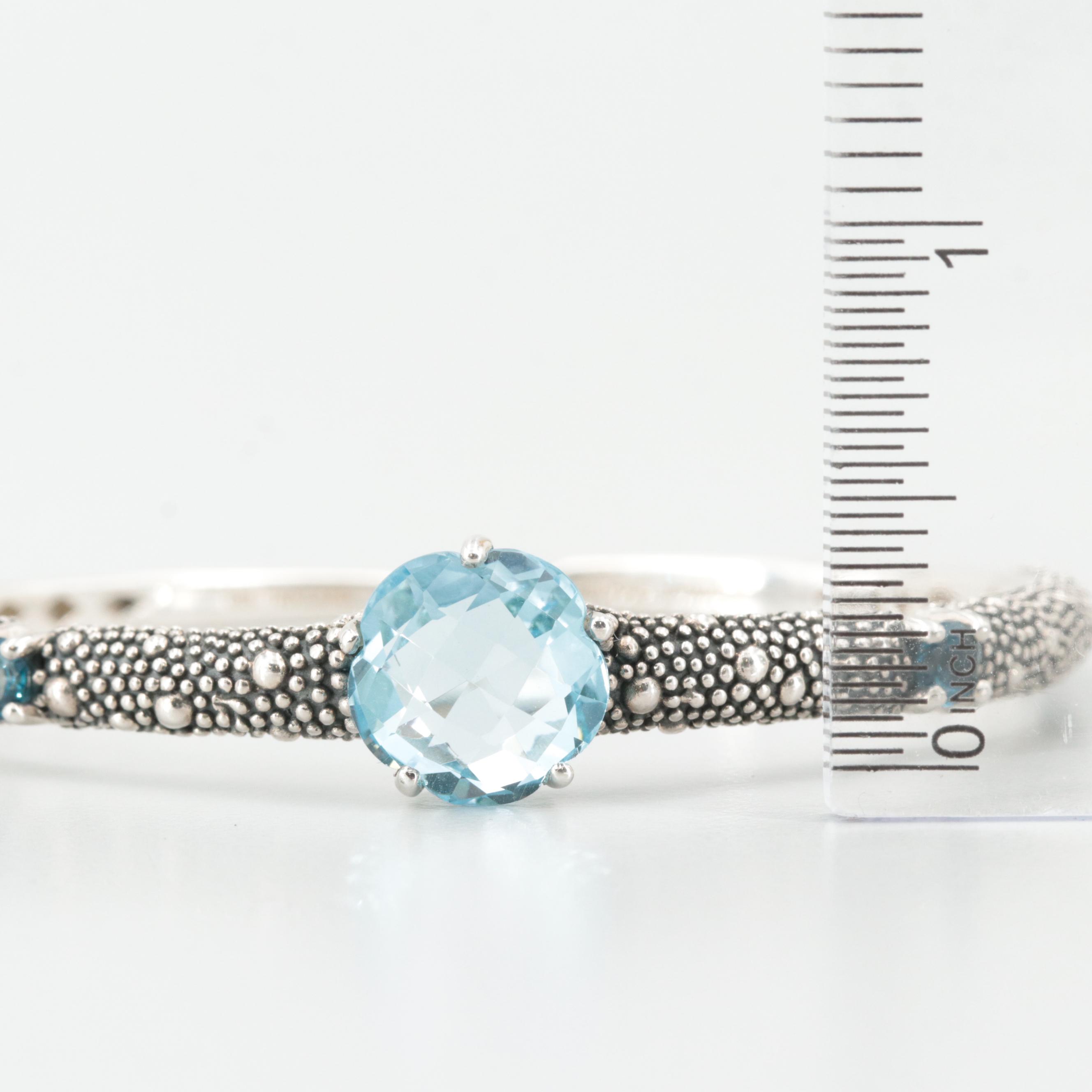 Michael Dawkins Sterling Silver Topaz Bracelet