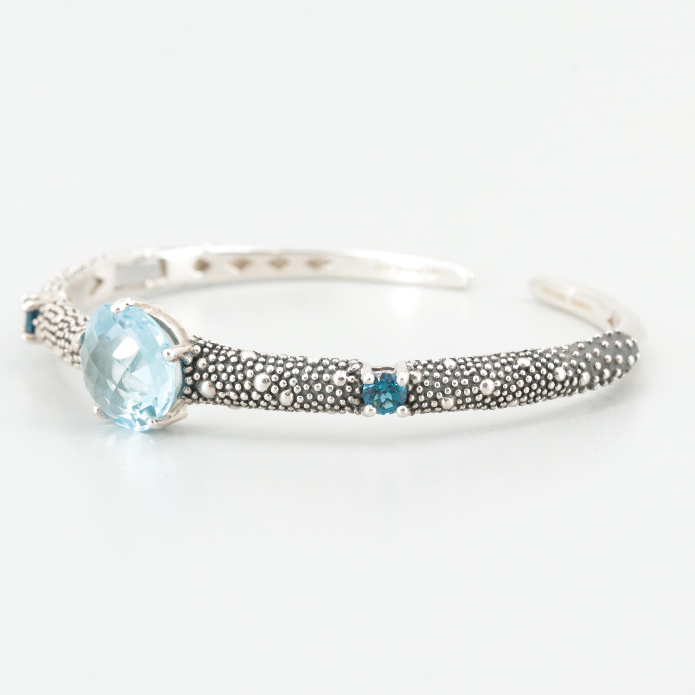 Michael Dawkins Sterling Silver Topaz Bracelet