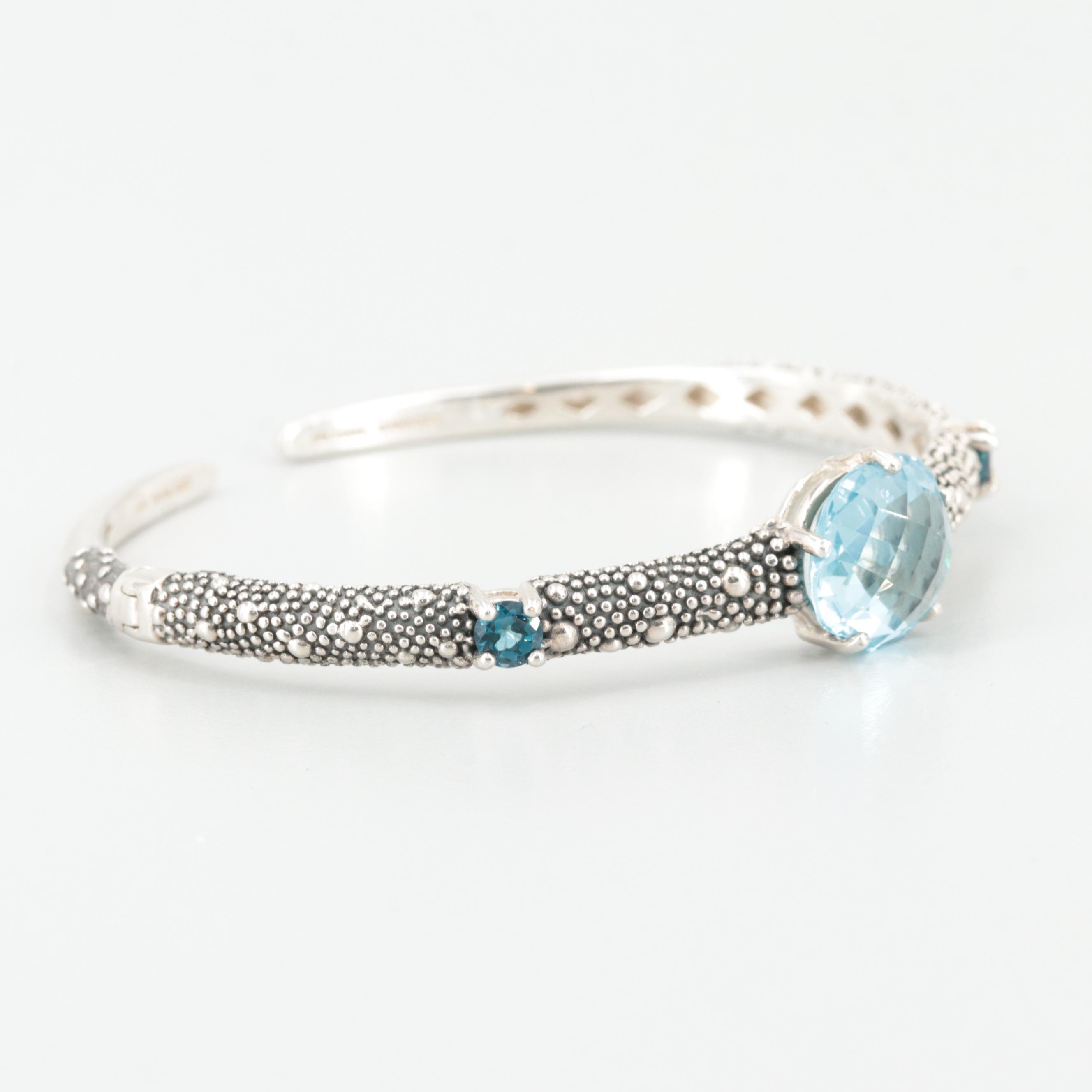 Michael Dawkins Sterling Silver Topaz Bracelet