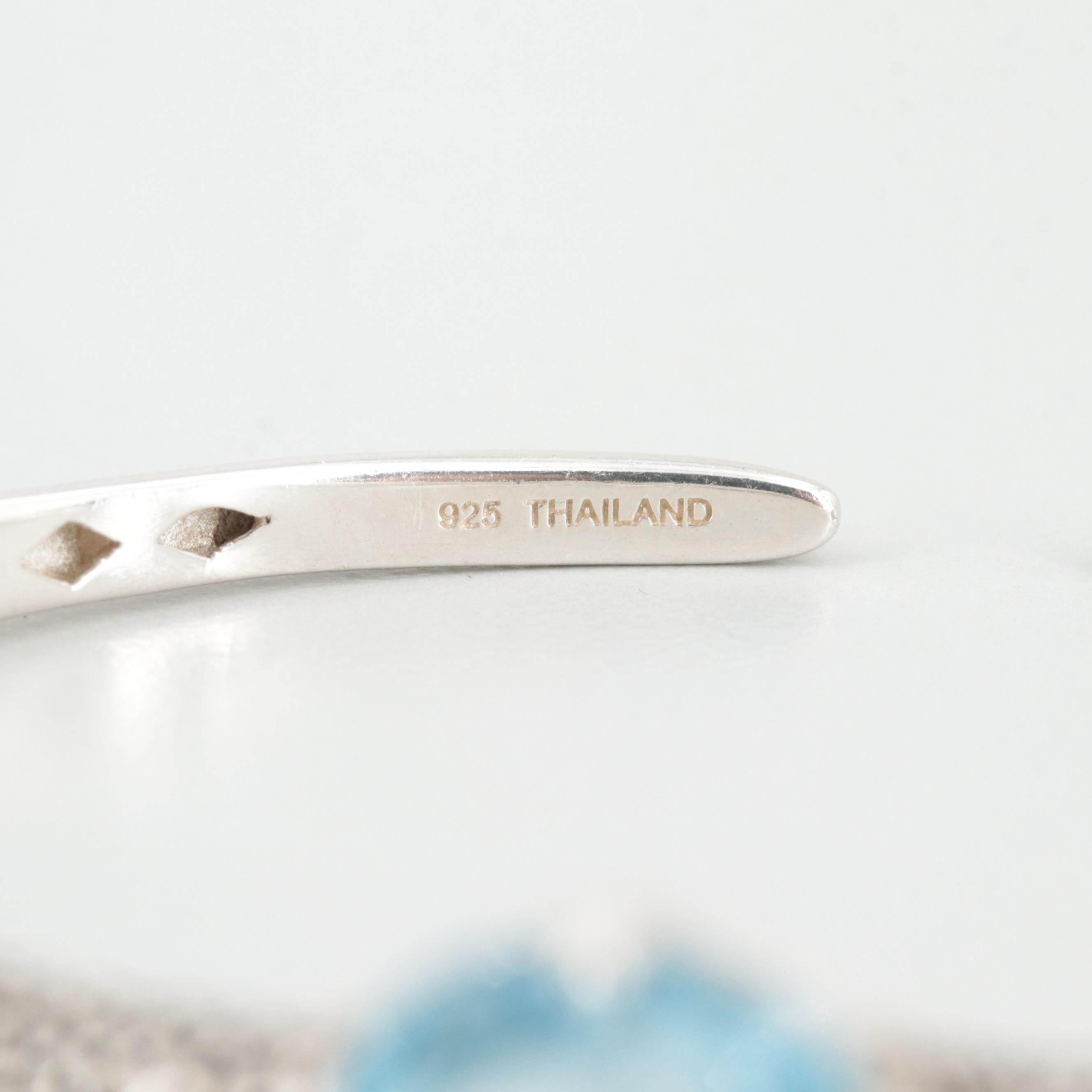 Michael Dawkins Sterling Silver Topaz Bracelet