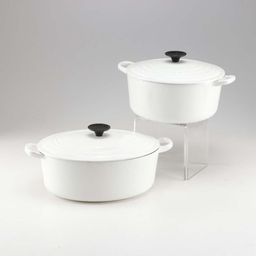 Le Creuset for Williams-Sonoma White Enamel Cookware