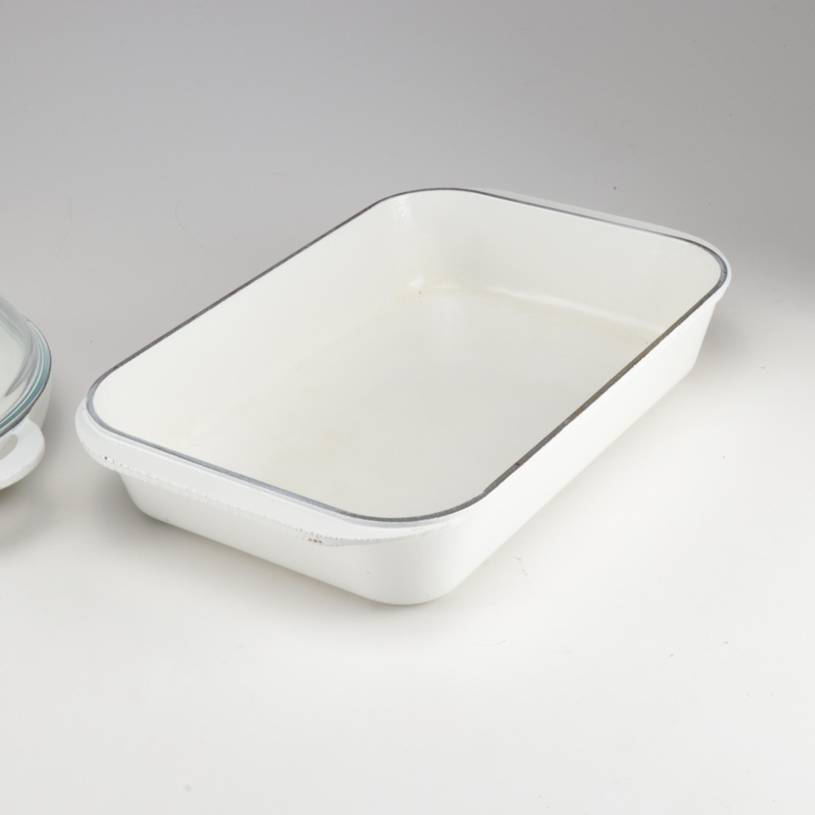 Williams-Sonoma Le Creuset White Enameled Cast Iron Cookware