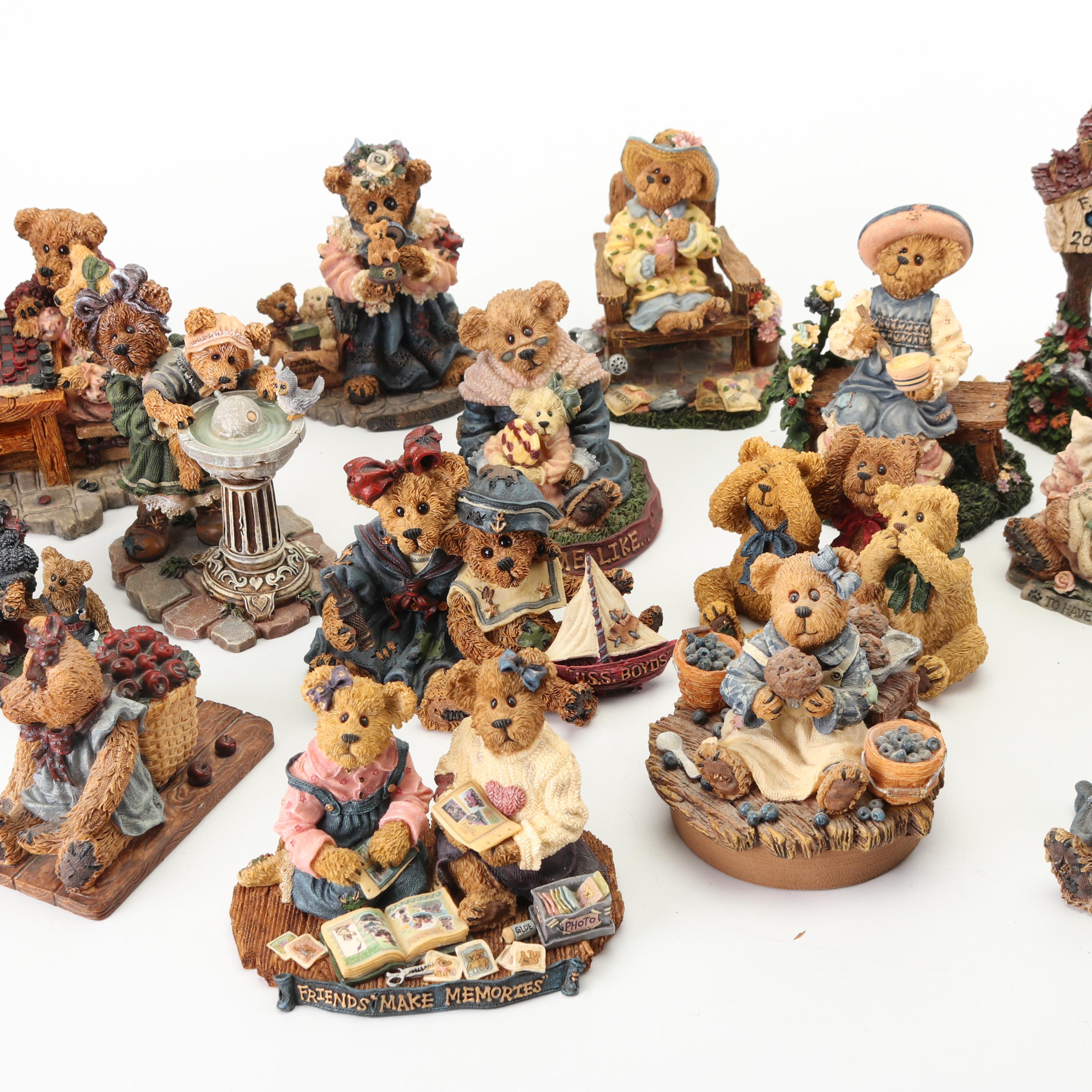 Boyds Bears and Friends "The Bearstone Collection" Resin Figurines