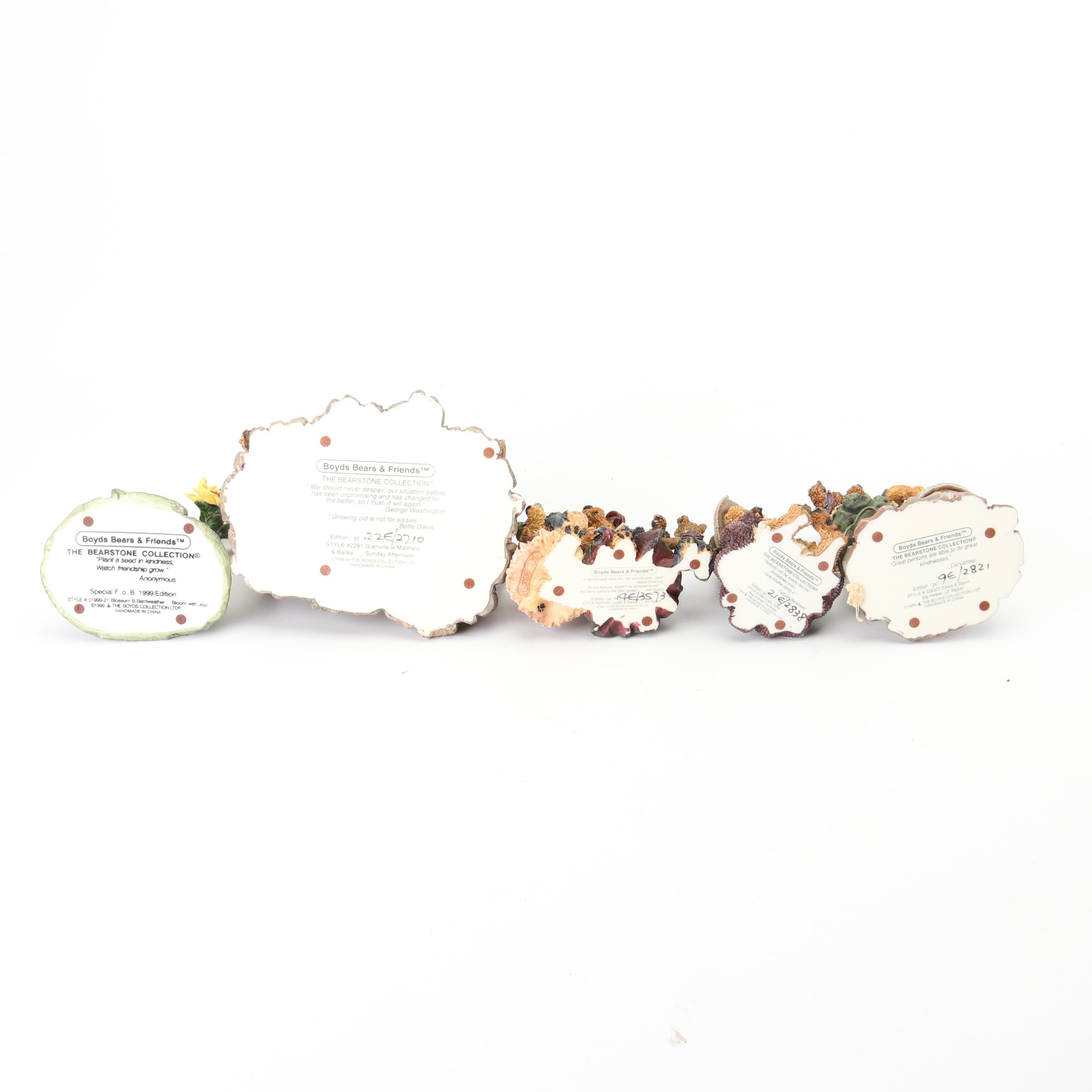 Boyds Bears and Friends "The Bearstone Collection" Resin Figurines