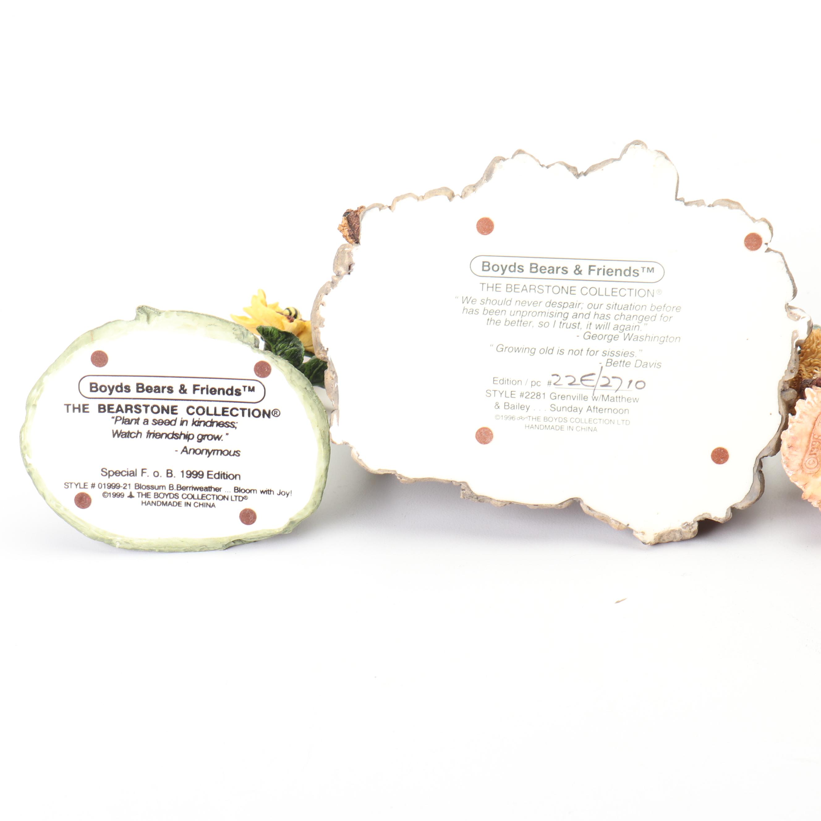 Boyds Bears and Friends "The Bearstone Collection" Resin Figurines