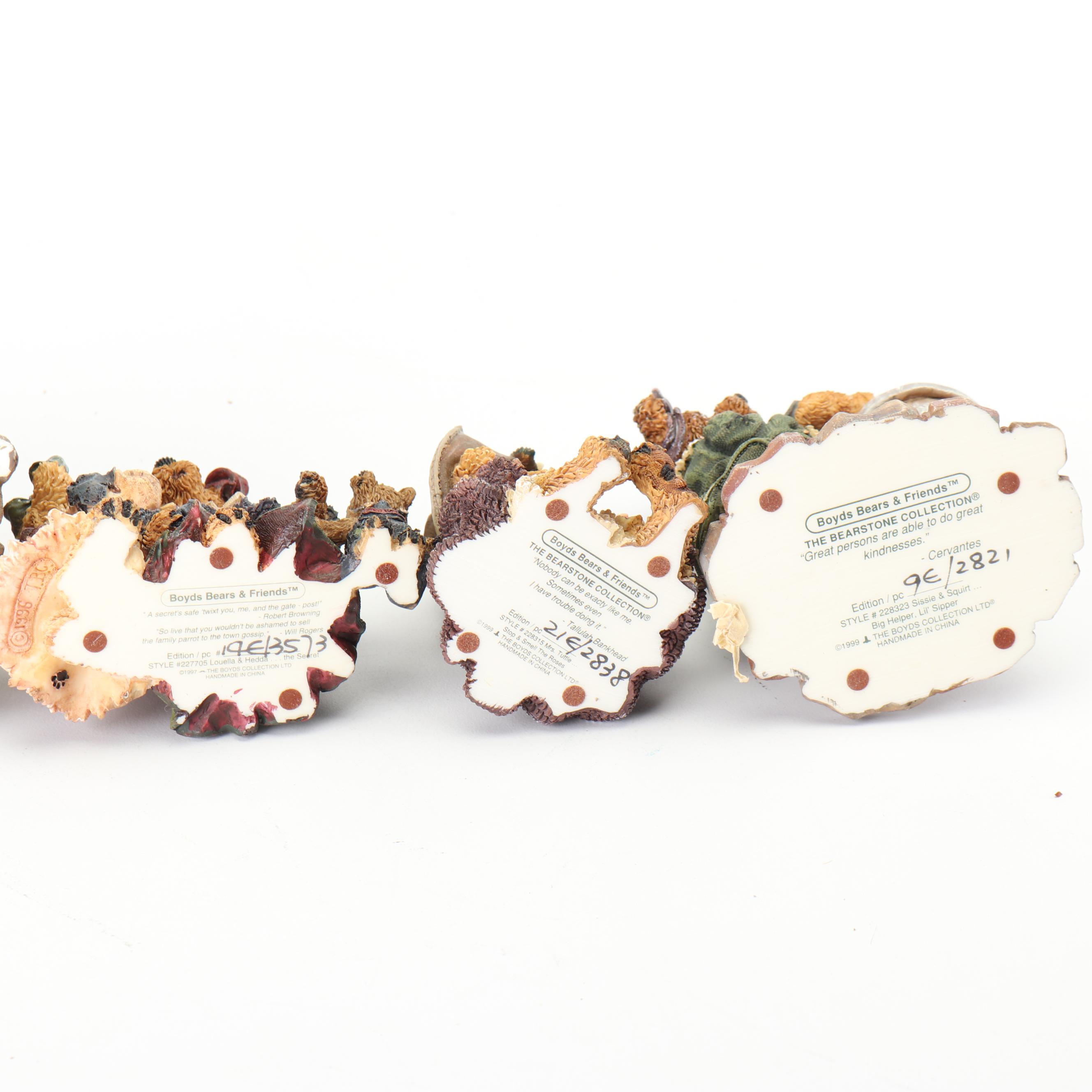 Boyds Bears and Friends "The Bearstone Collection" Resin Figurines