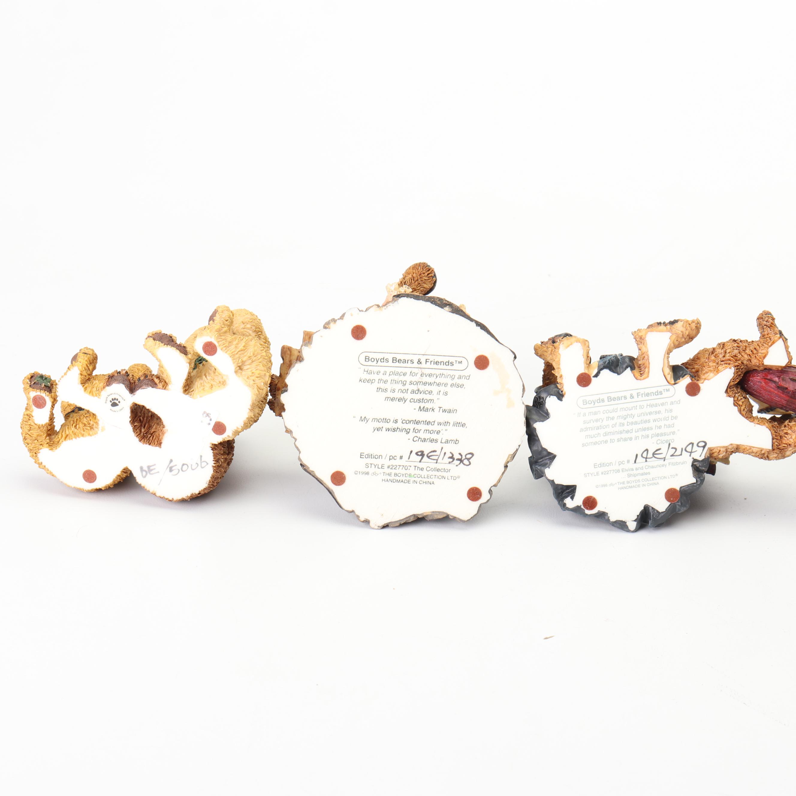 Boyds Bears and Friends "The Bearstone Collection" Resin Figurines