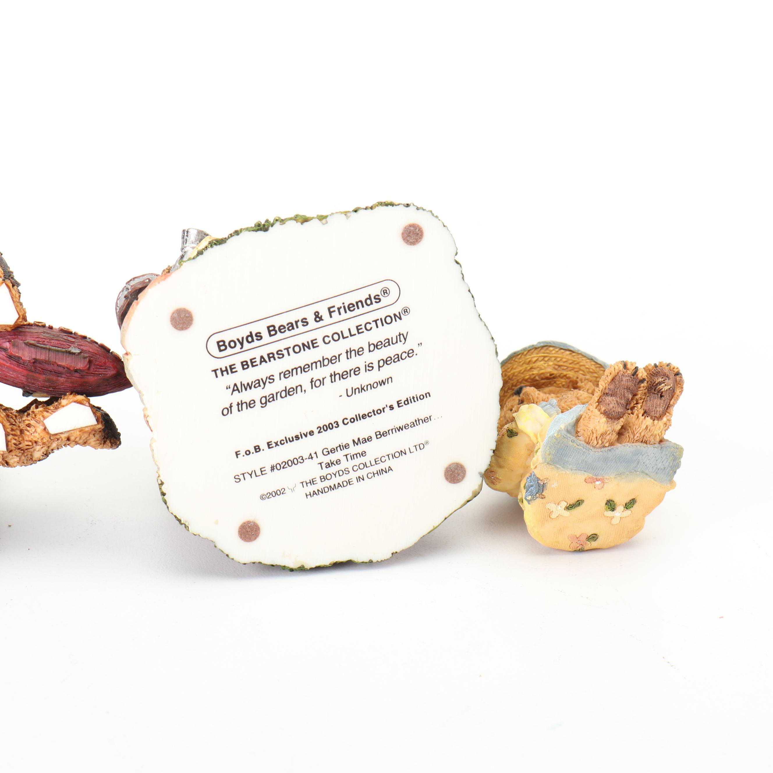 Boyds Bears and Friends "The Bearstone Collection" Resin Figurines