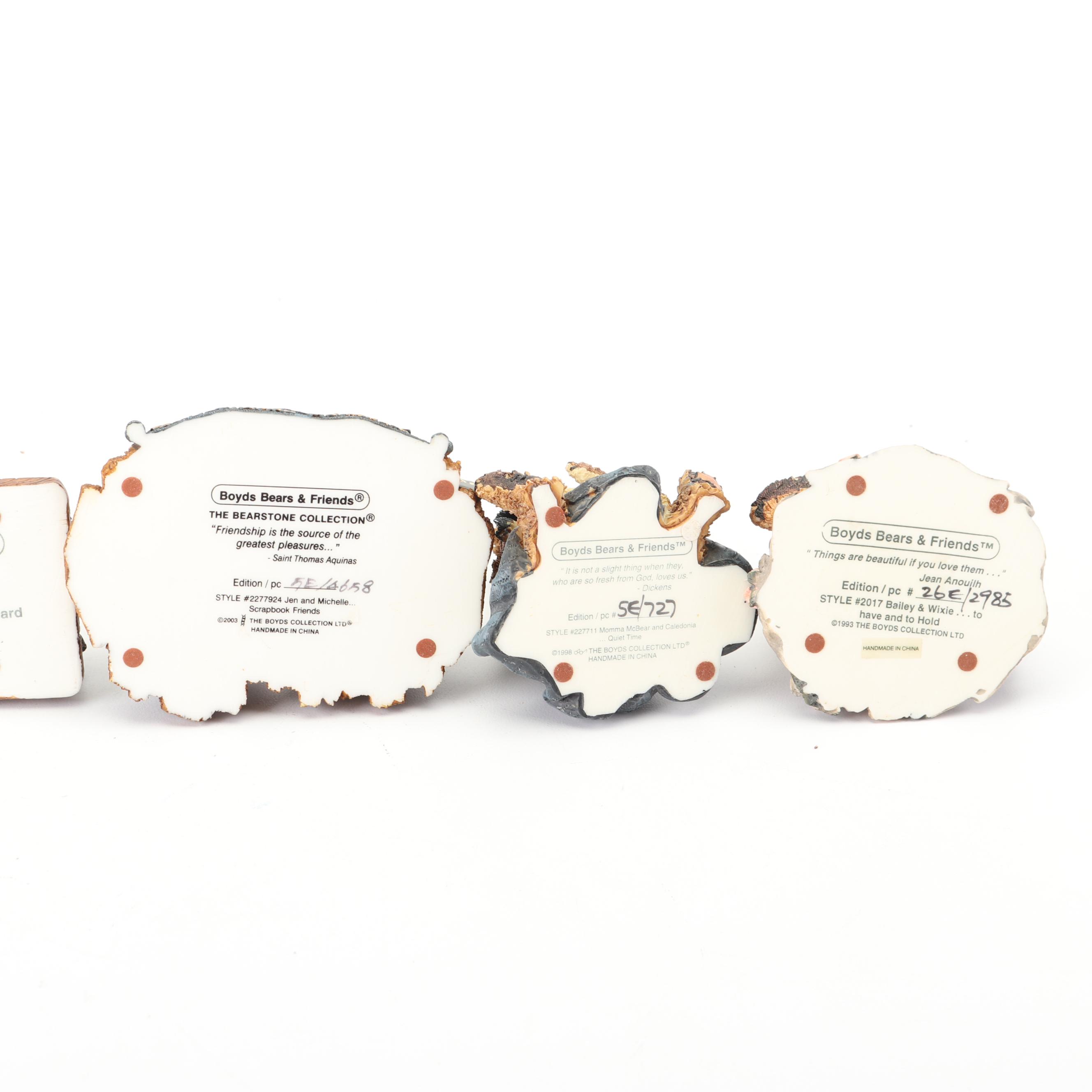 Boyds Bears and Friends "The Bearstone Collection" Resin Figurines