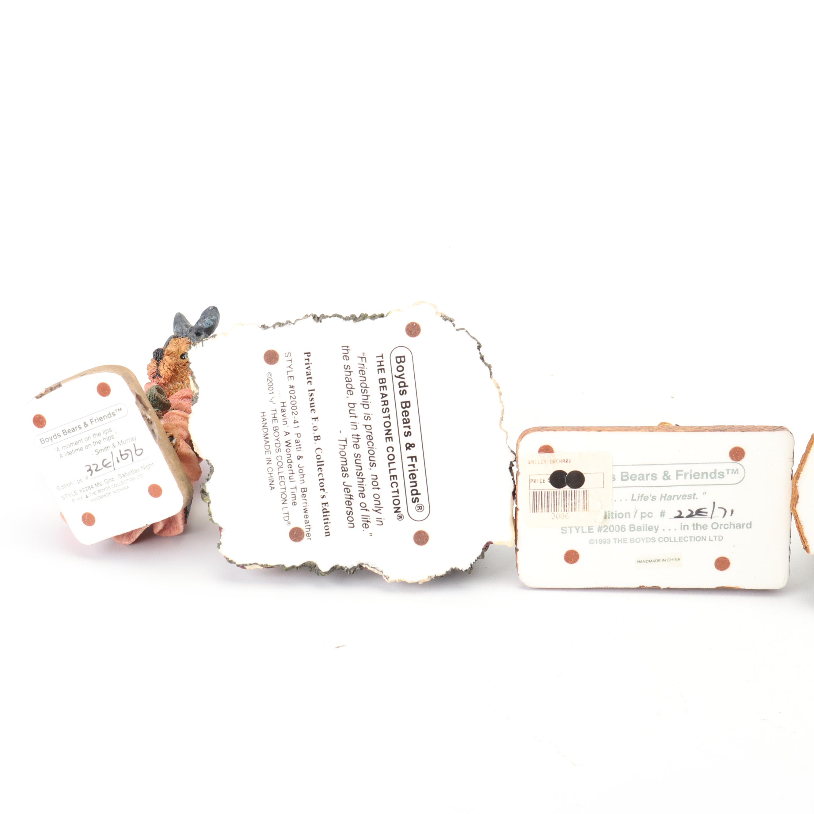 Boyds Bears and Friends "The Bearstone Collection" Resin Figurines