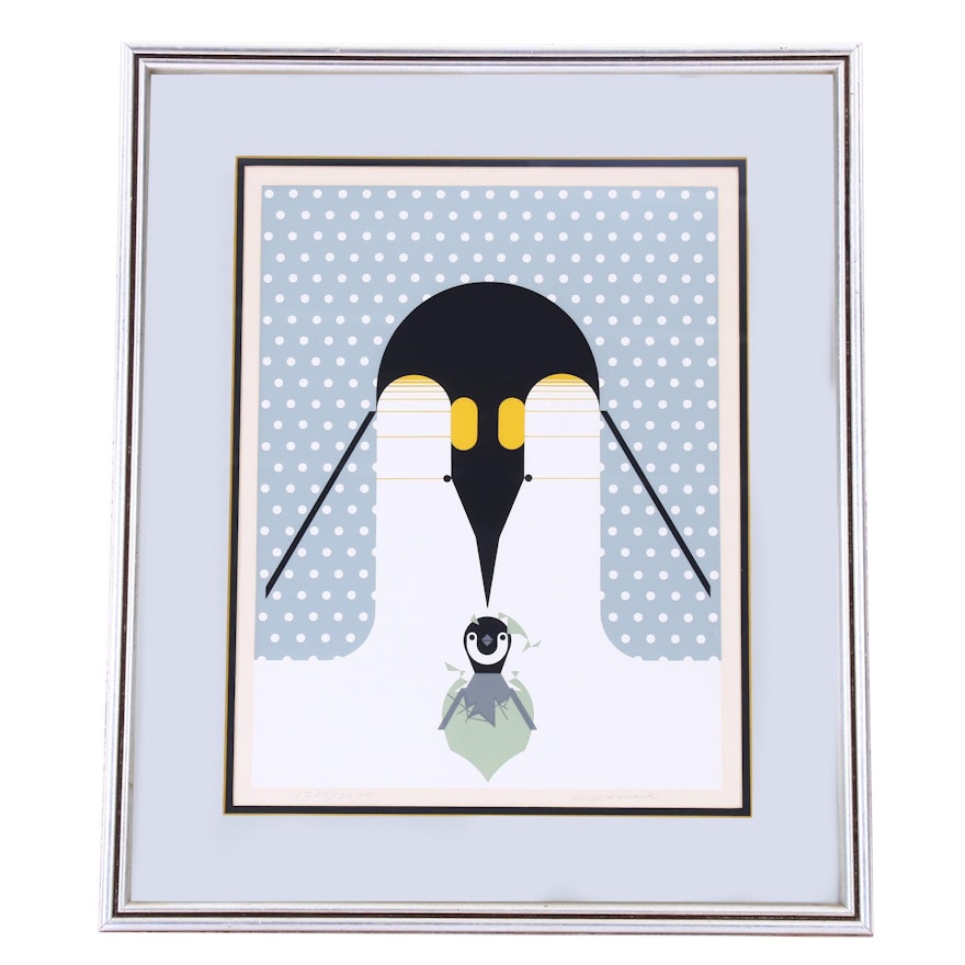 Charley Harper Serigraph "Brrrthday"