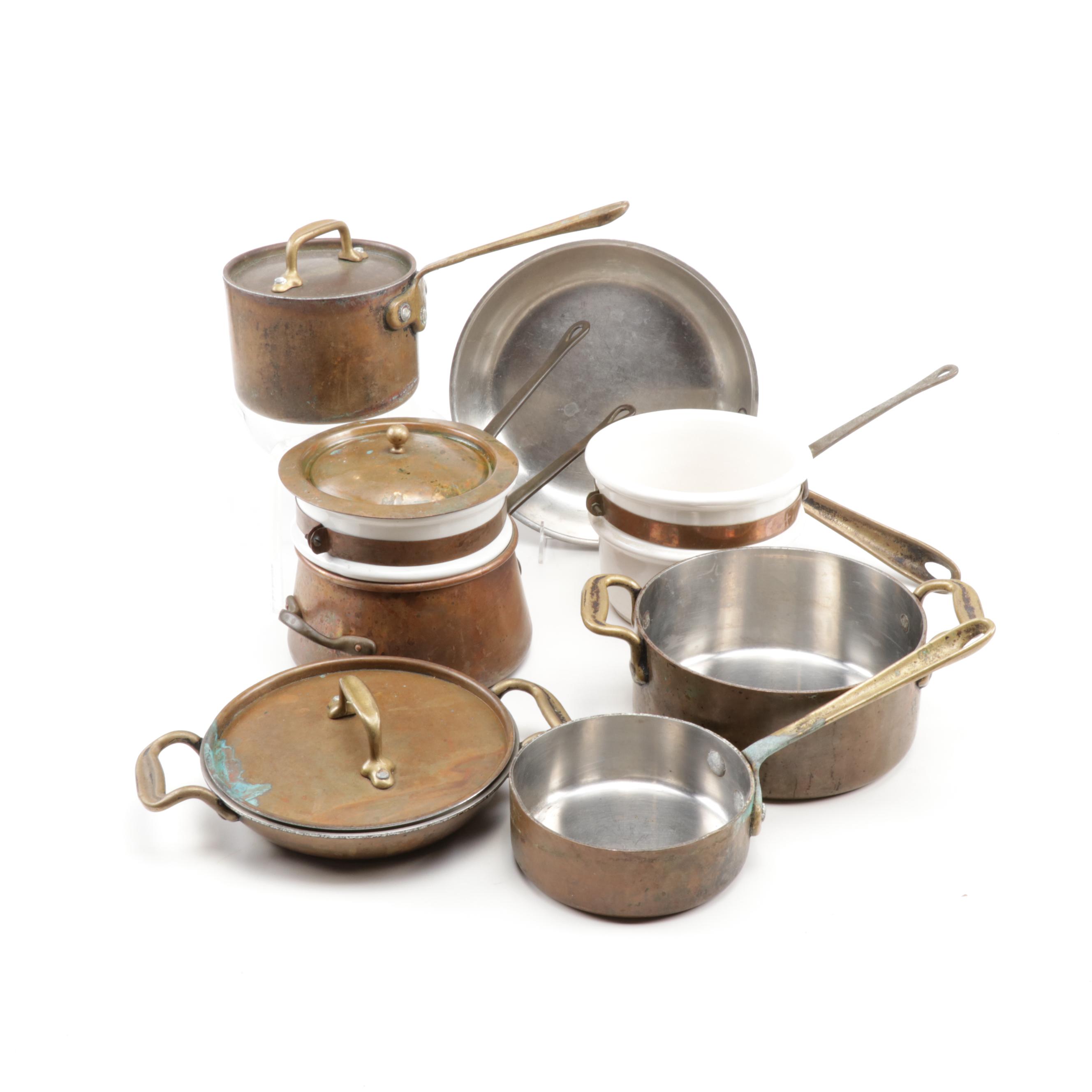 B&M Douro & Cop R Chef Vintage All-Clad Copper & Porcelain Cookware