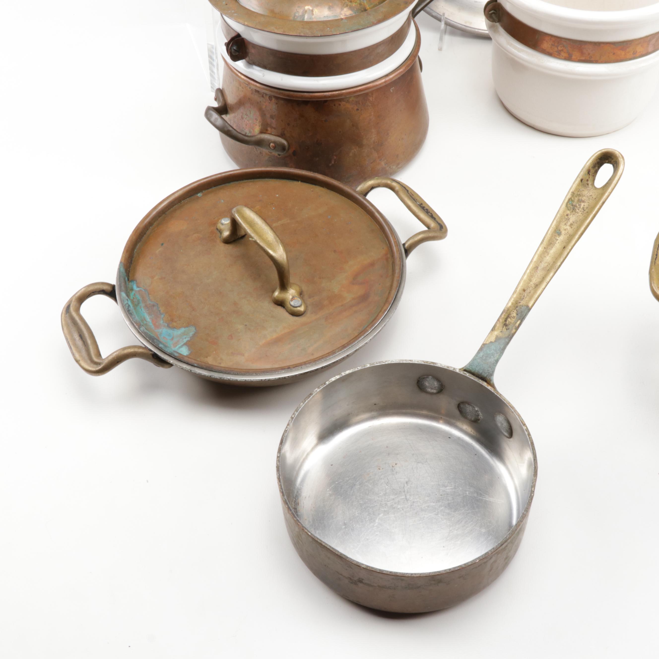 B&M Douro & Cop R Chef Vintage All-Clad Copper & Porcelain Cookware