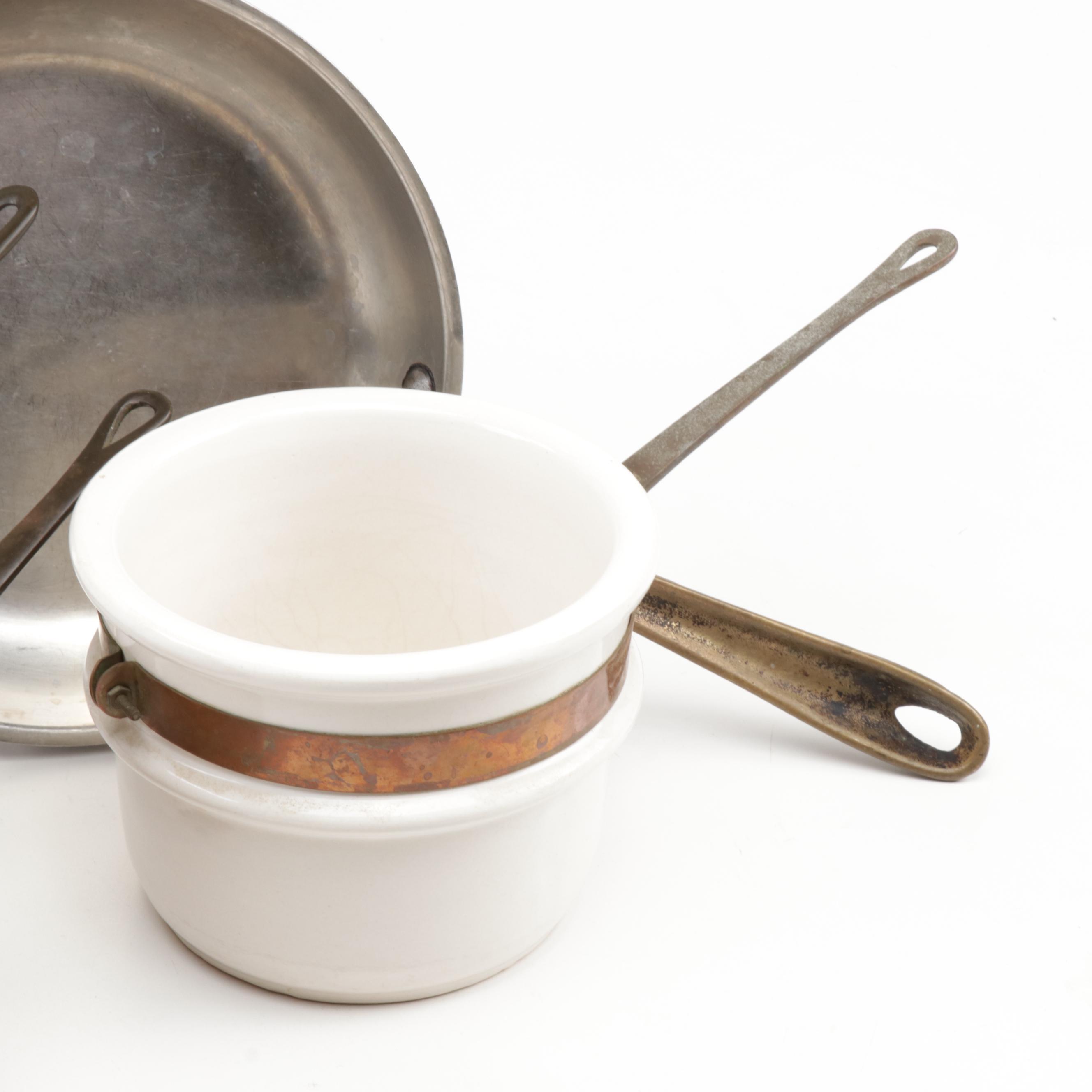 B&M Douro & Cop R Chef Vintage All-Clad Copper & Porcelain Cookware