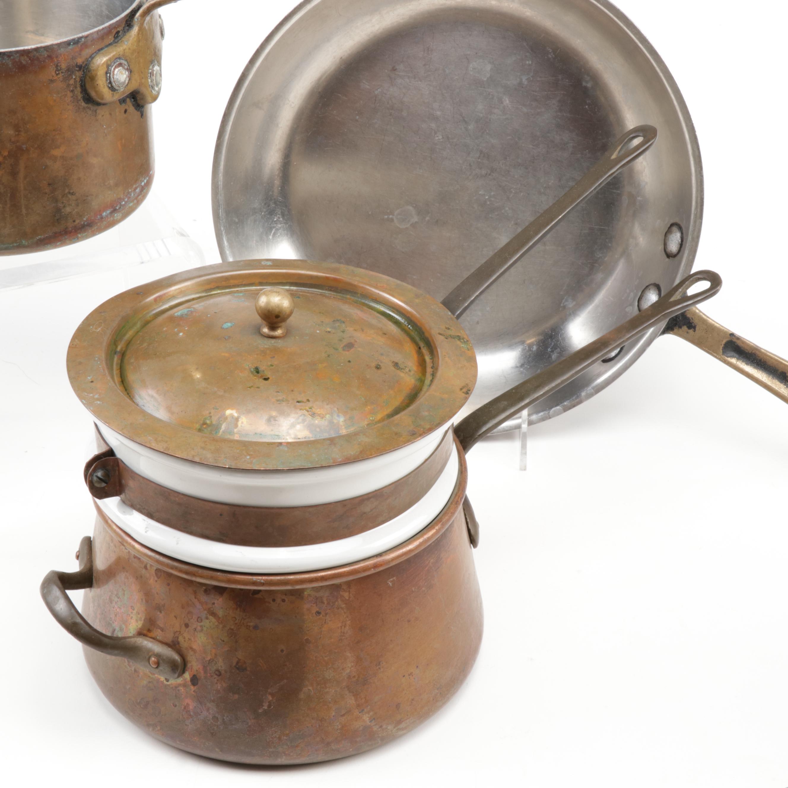 B&M Douro & Cop R Chef Vintage All-Clad Copper & Porcelain Cookware