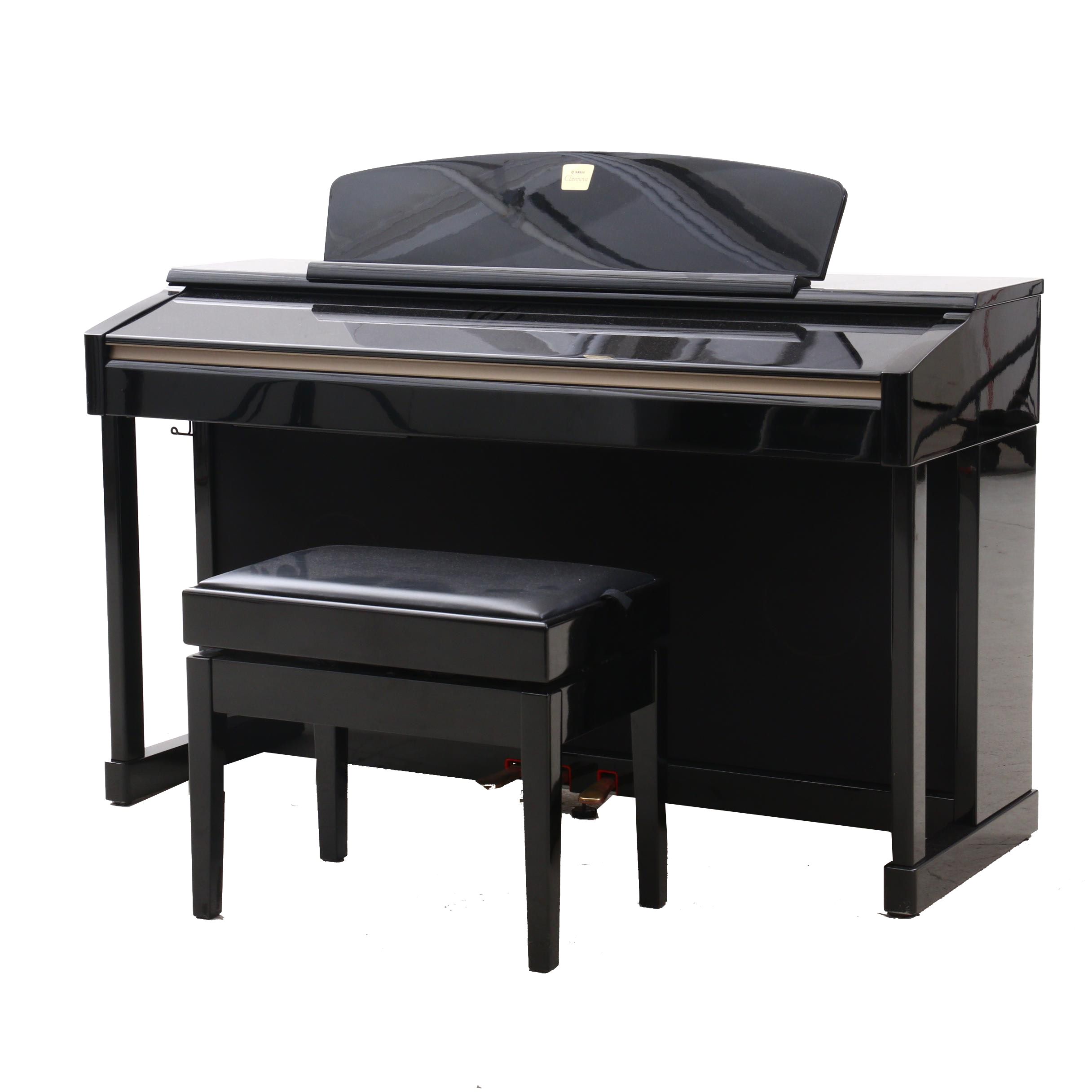 Yamaha Polished Ebony Clavinova Electric Piano with Bench