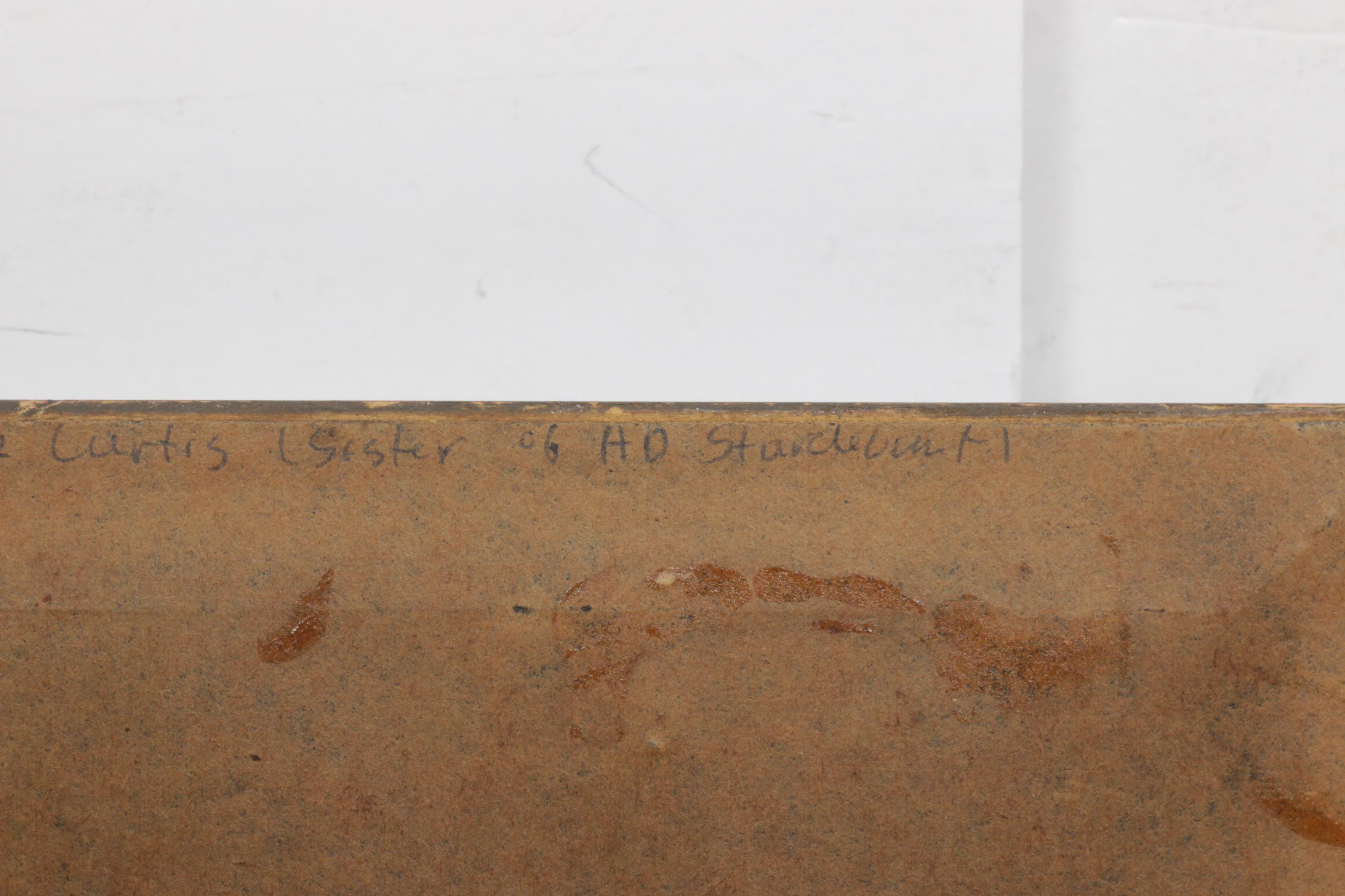 Charles C. Curran Charcoal Drawing "The Legend of Sam's Point"