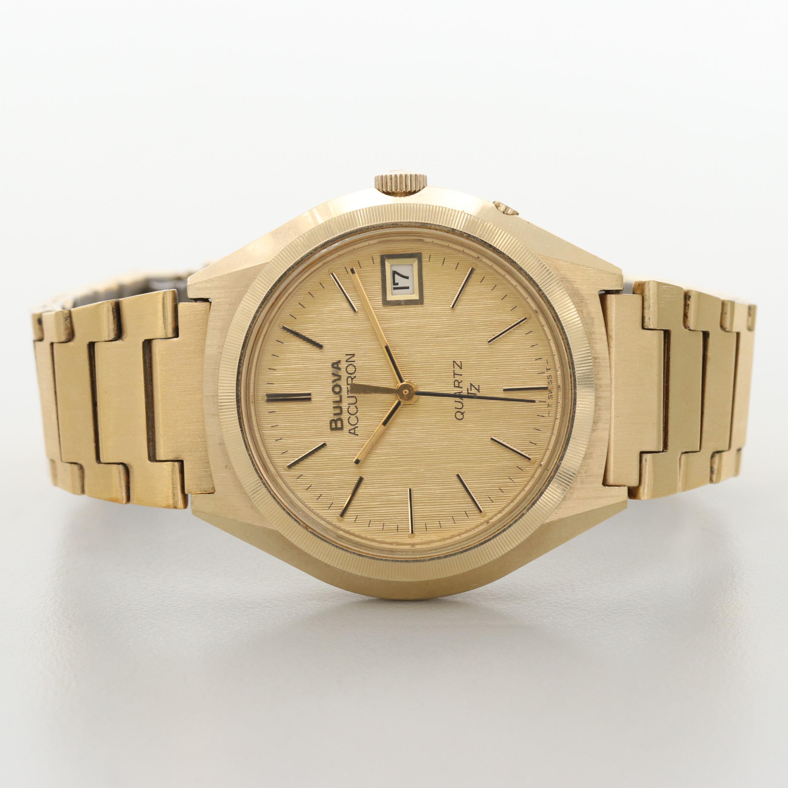 Vintage Bulova Accutron Gold Tone Quartz Watch