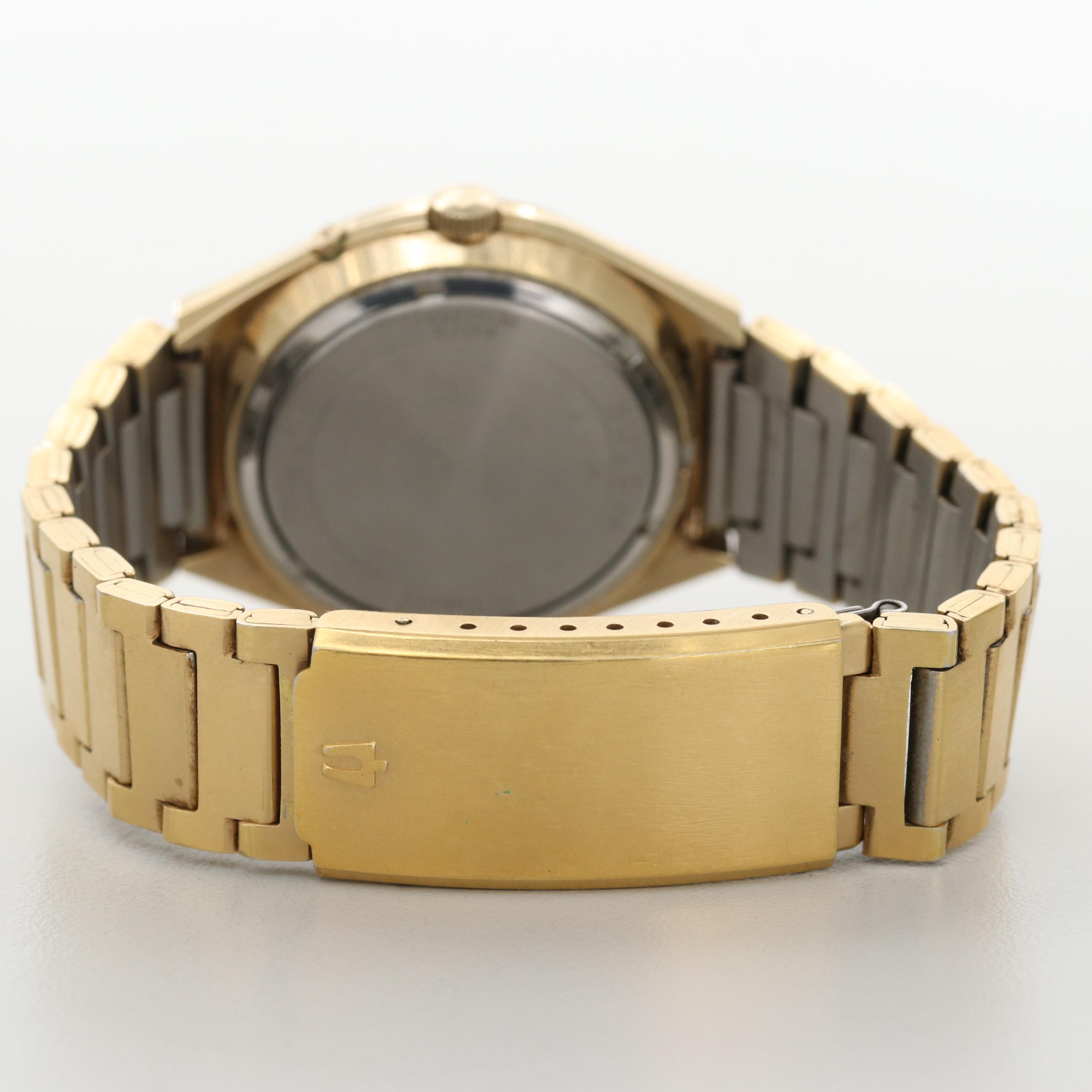 Vintage Bulova Accutron Gold Tone Quartz Watch