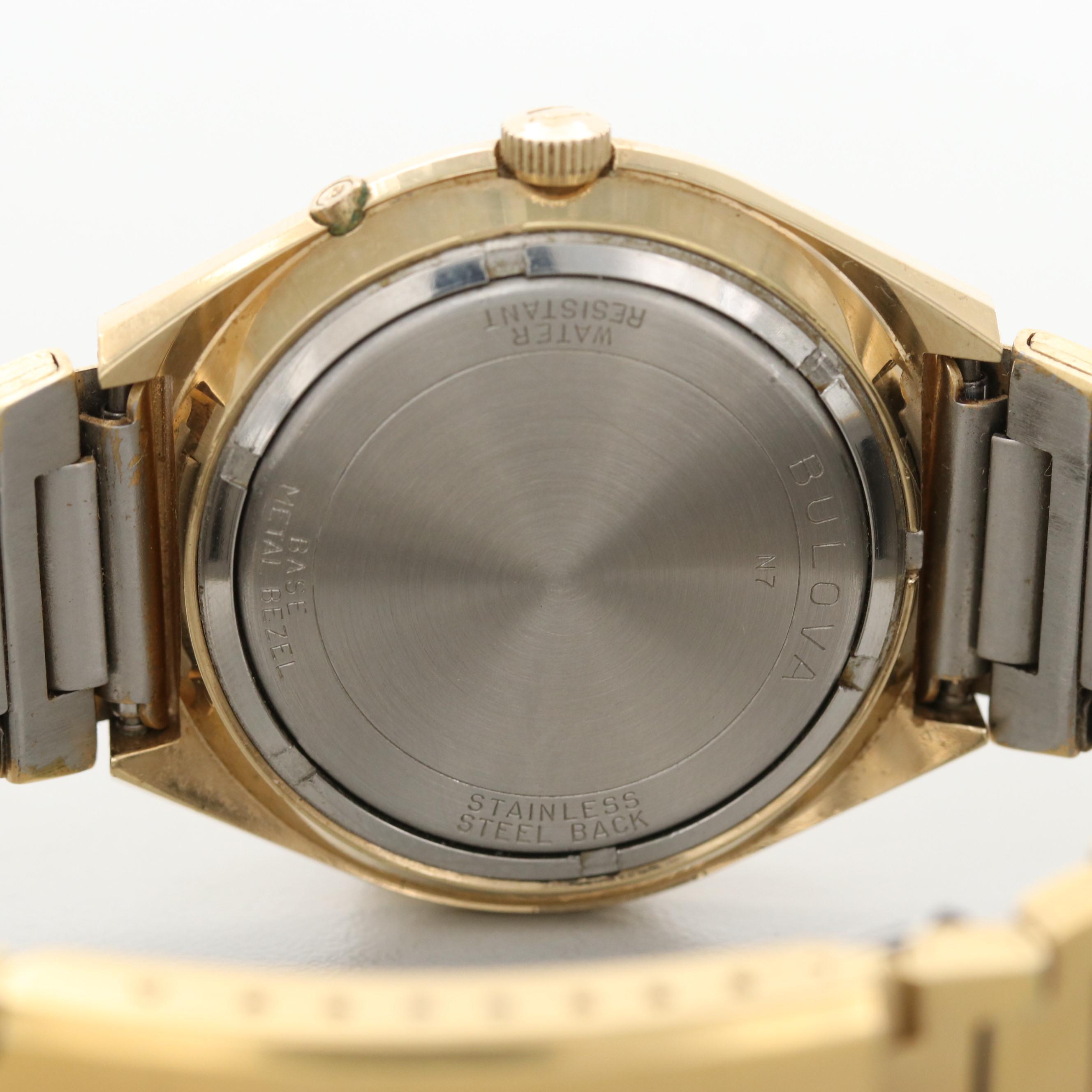 Vintage Bulova Accutron Gold Tone Quartz Watch