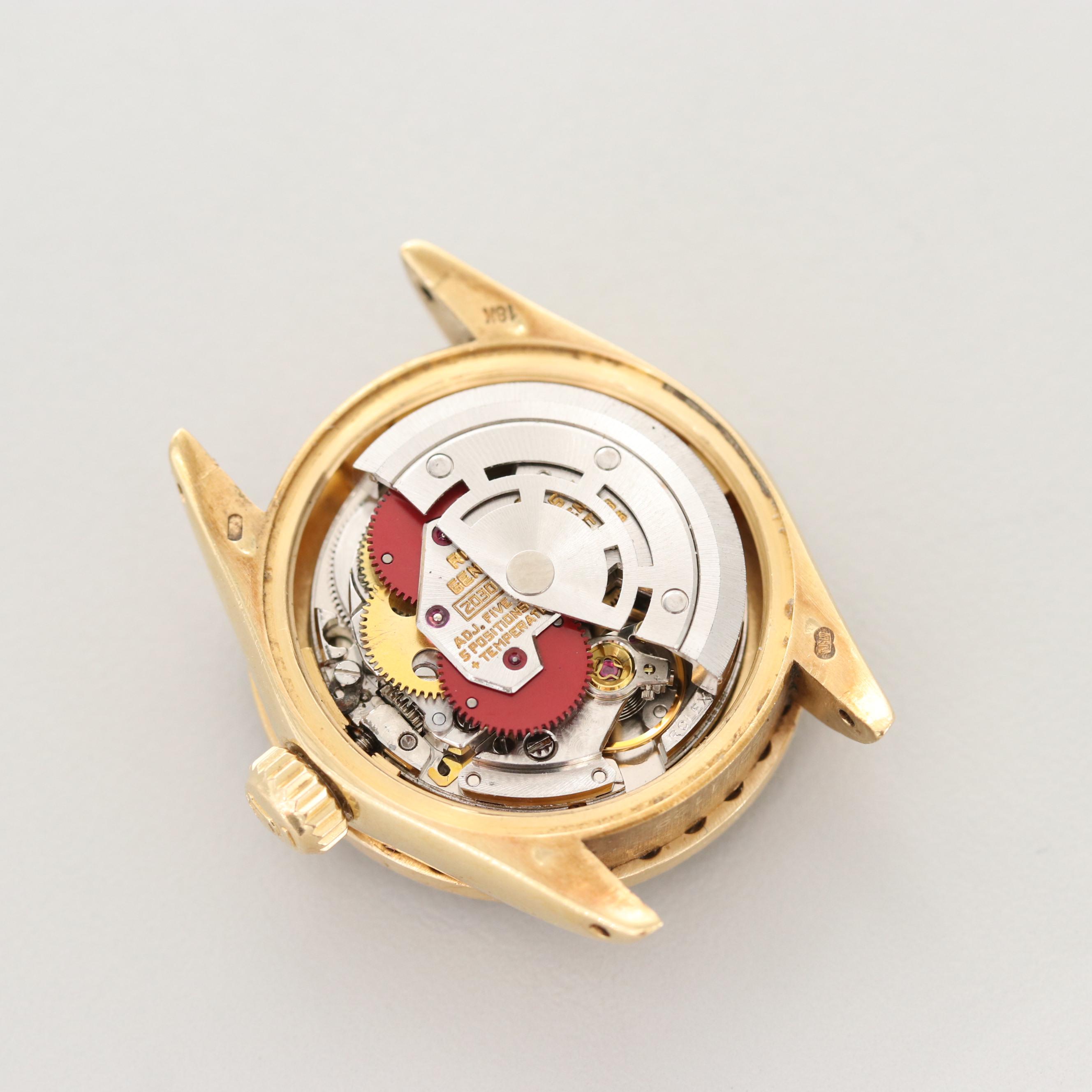 Vintage Rolex Datejust 18K Yellow Gold 1.05 CTW Diamond Watch, 1979