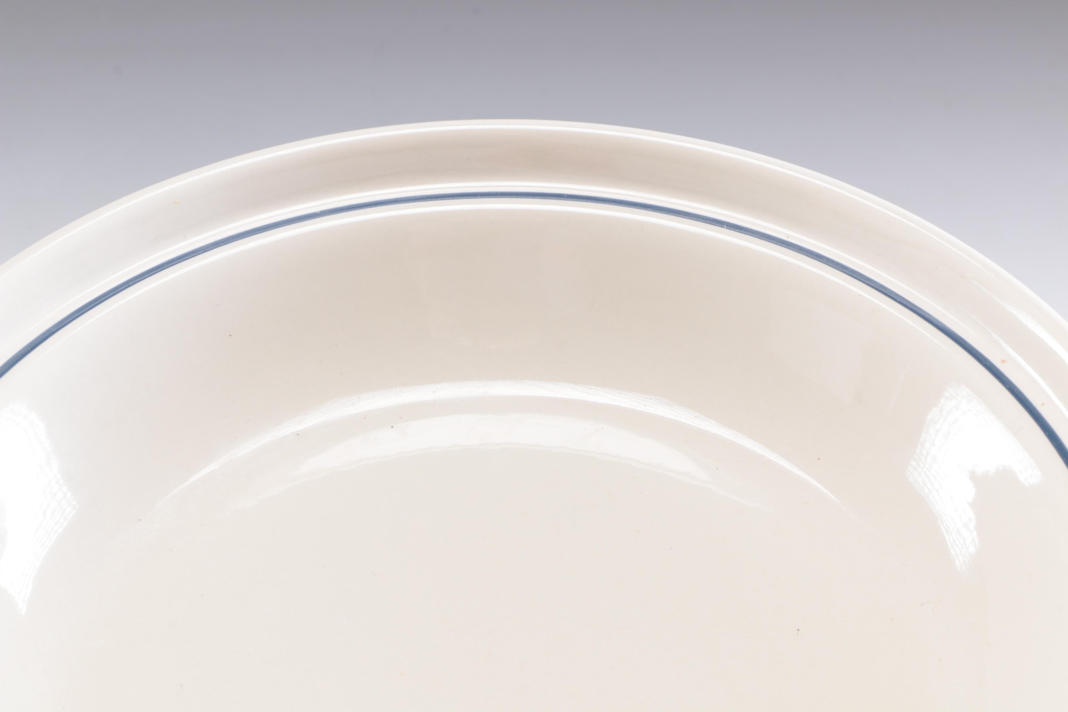 Longaberger Pottery "Woven Traditions" Baking Dish and Mixing Bowls