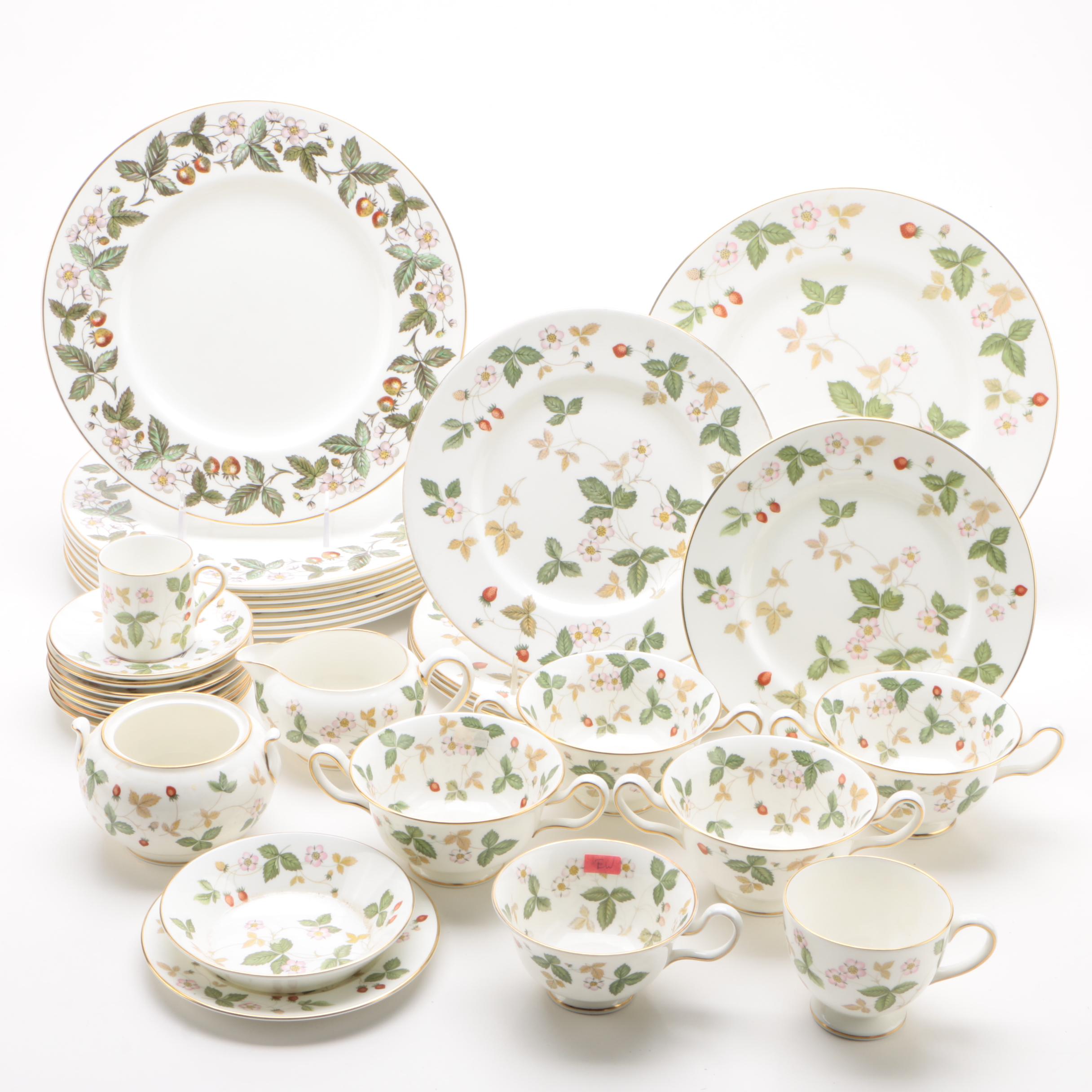 Wedgwood "Wild Strawberry" and "Strawberry Hill" China Dinnerware
