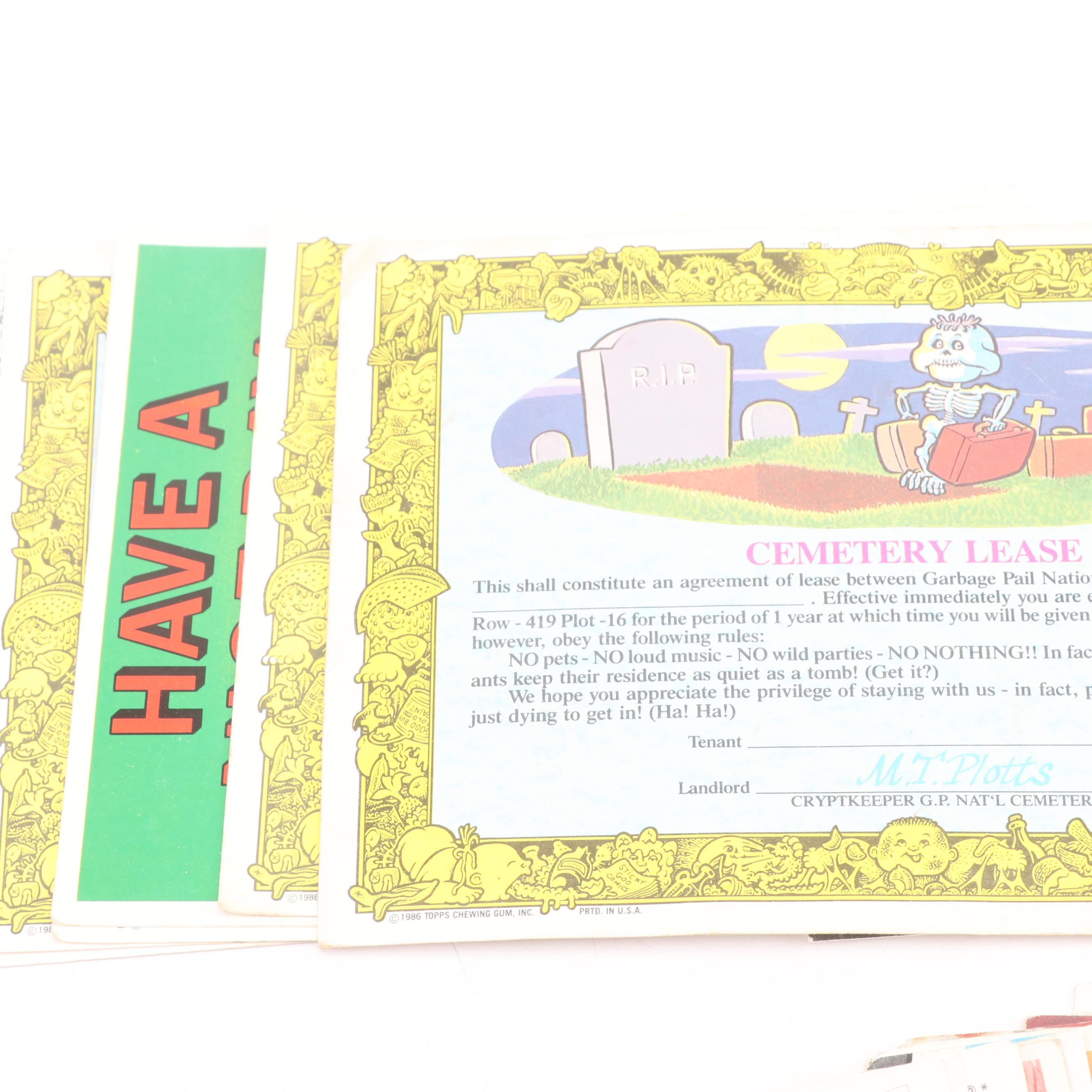 Garbage Pail Kids Trading Cards, 1980s