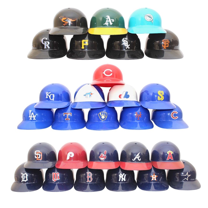 Vintage Baseball Helmet Collection
