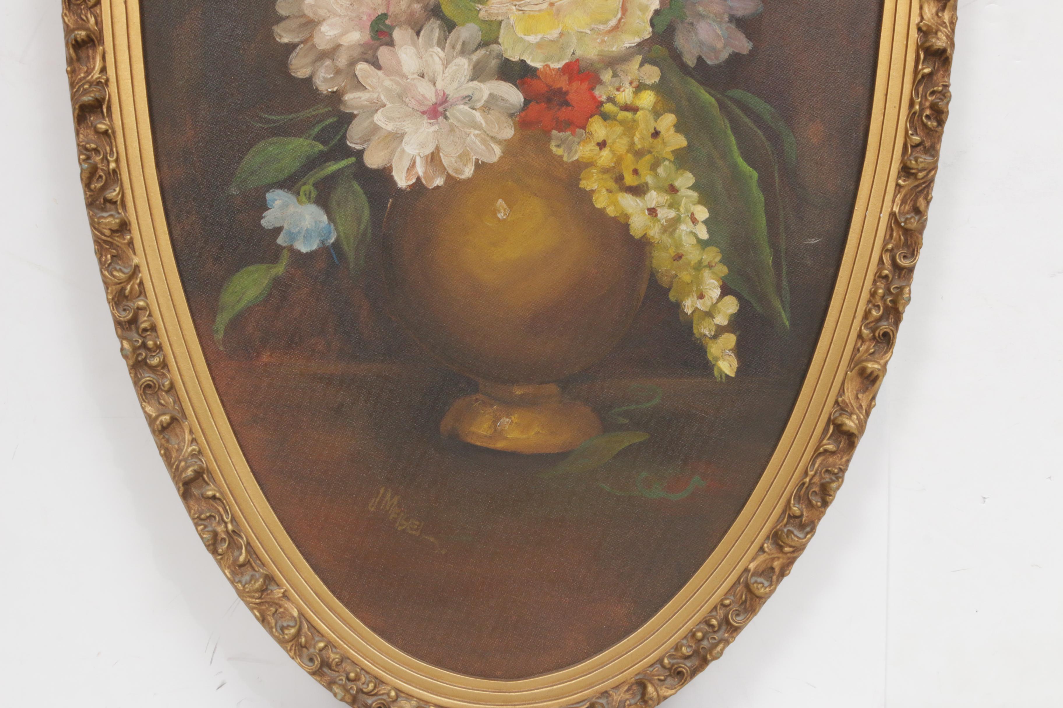 J. Meisel Still Life Oil Painting