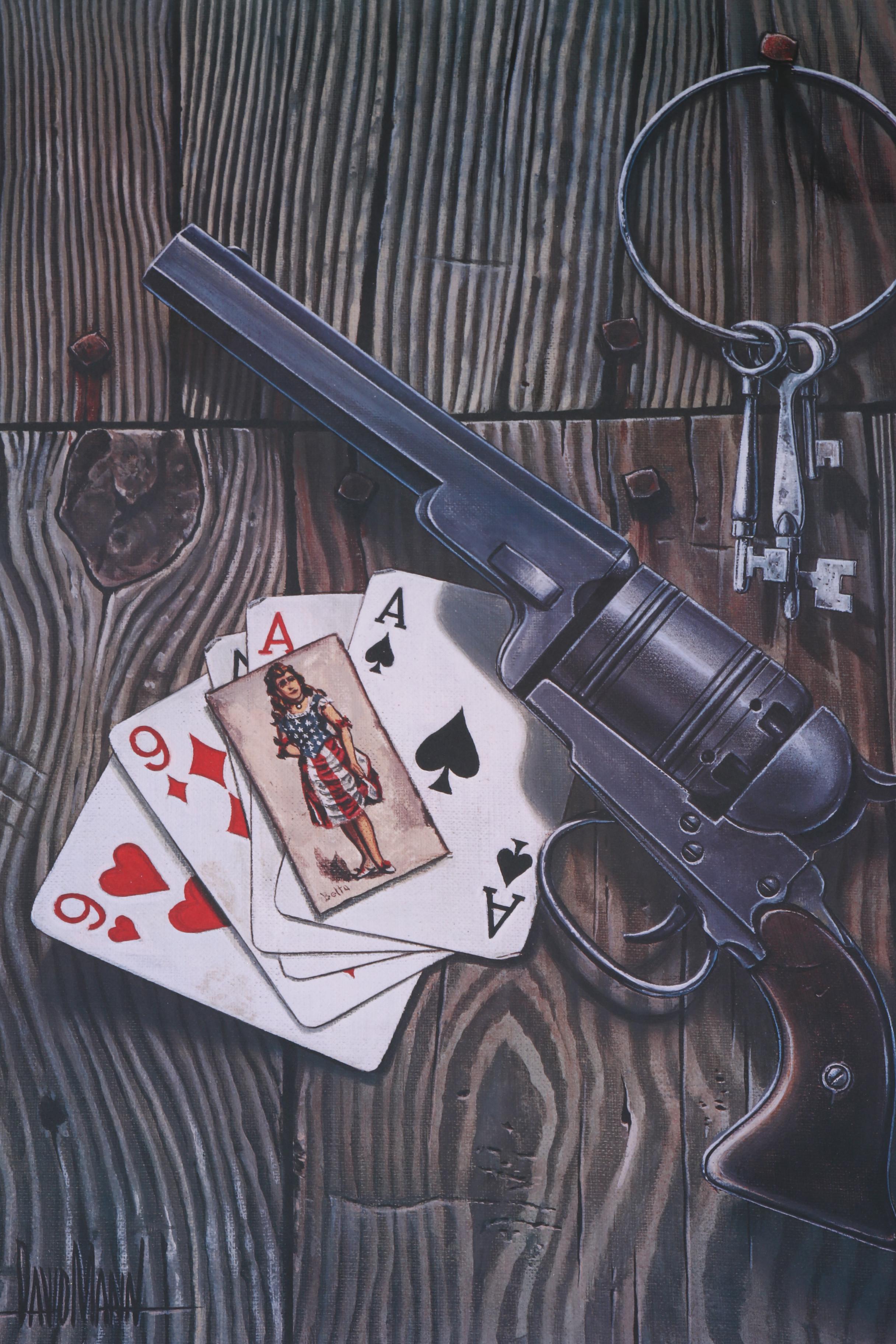 David Mann Offset Lithograph "Dead Man's Hand"