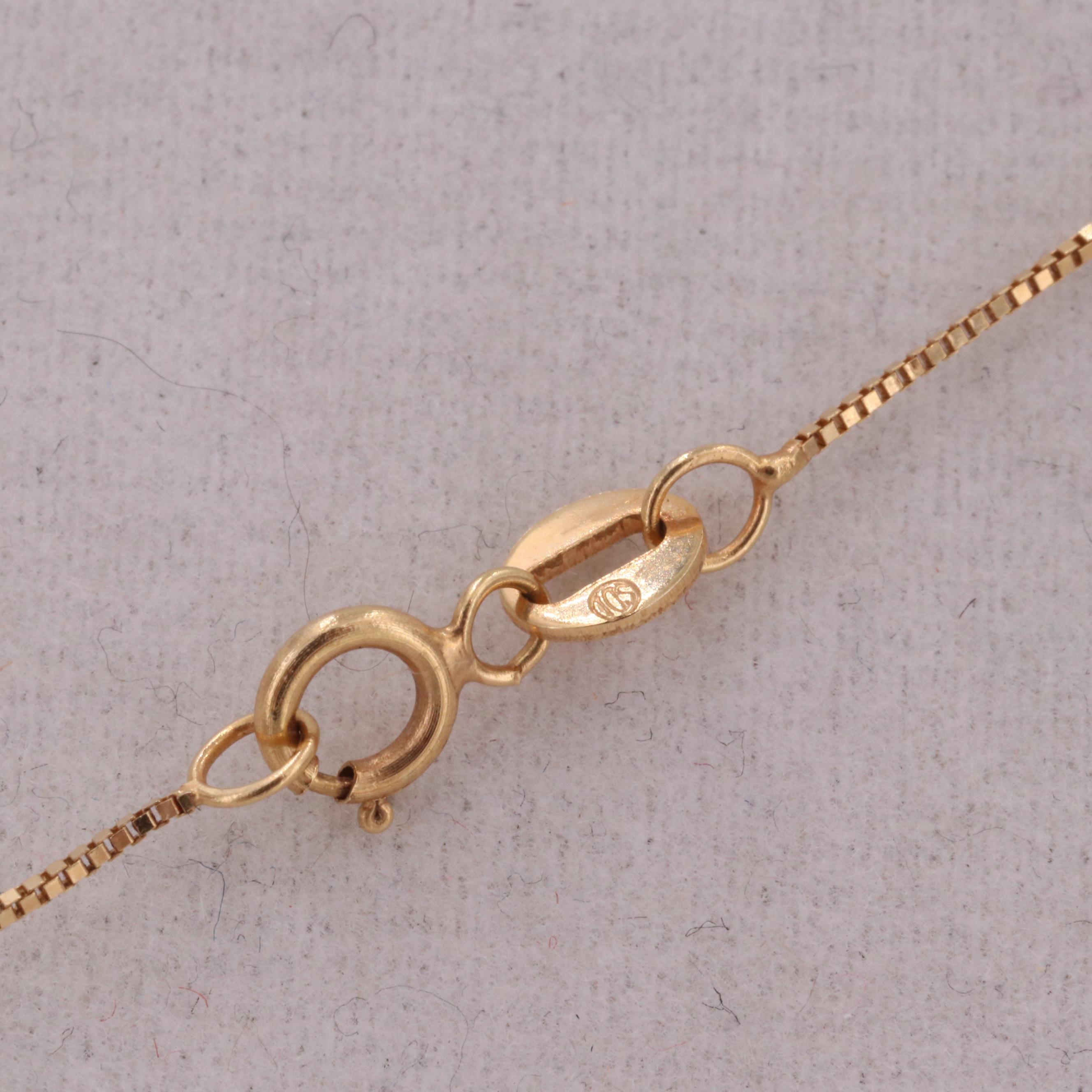 14K Yellow Gold Necklace Heart Pendant with Emeralds and Diamonds