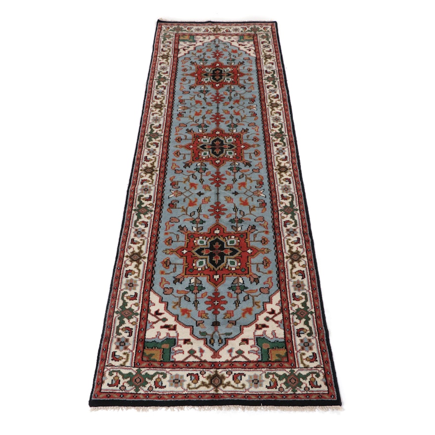 Hand-Knotted Indo-Persian Heriz Rug